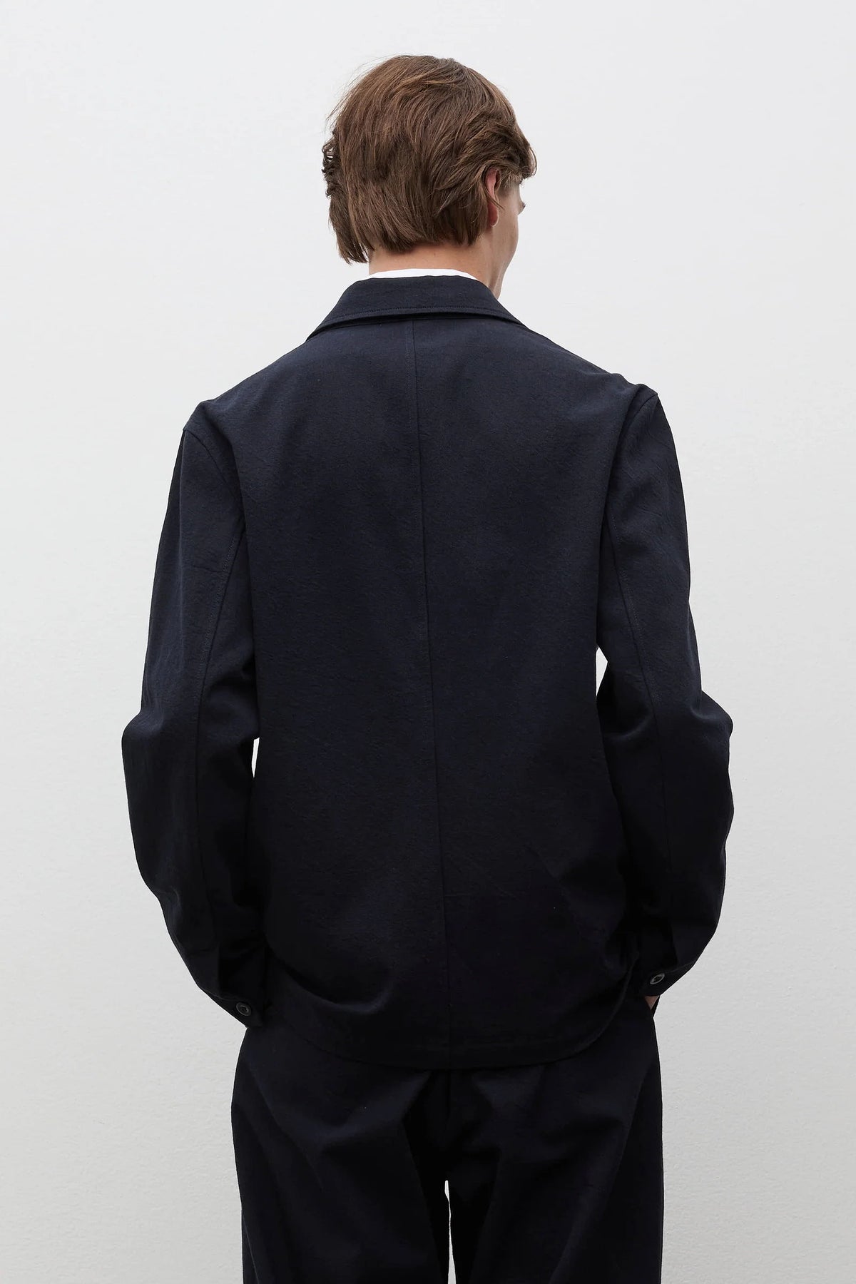 Dyvig Cotton Wool Twill Sports Blazer - Dark Navy
