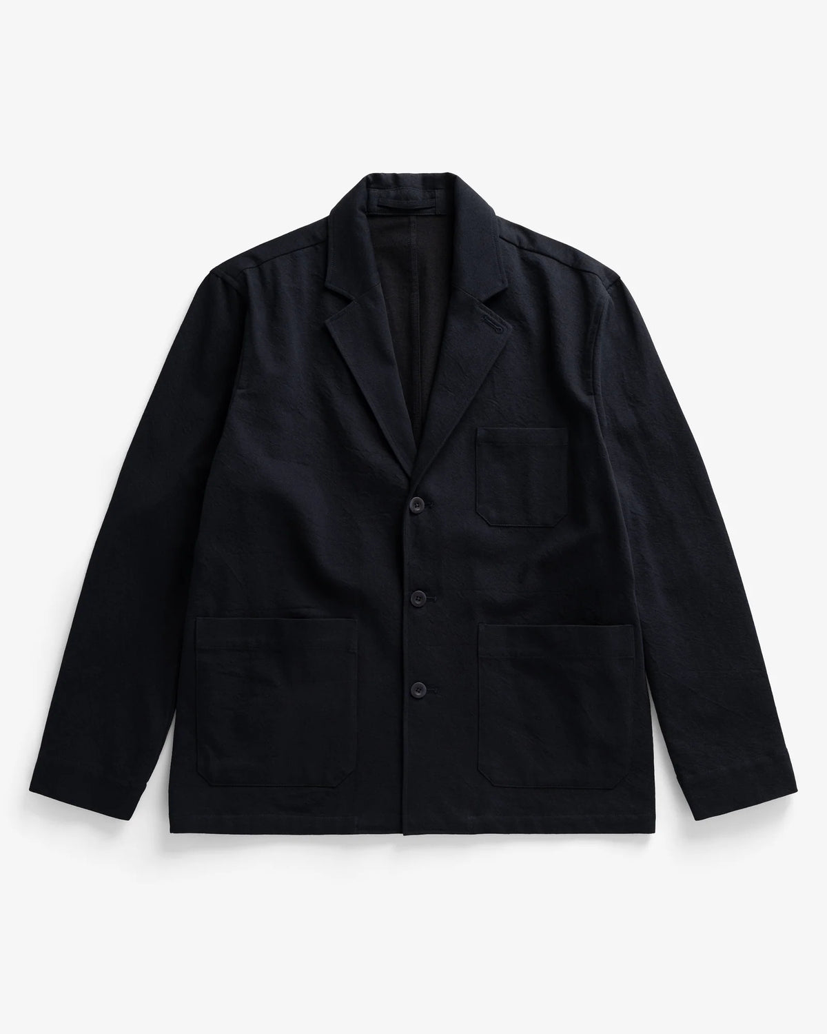 Dyvig Cotton Wool Twill Sports Blazer - Dark Navy