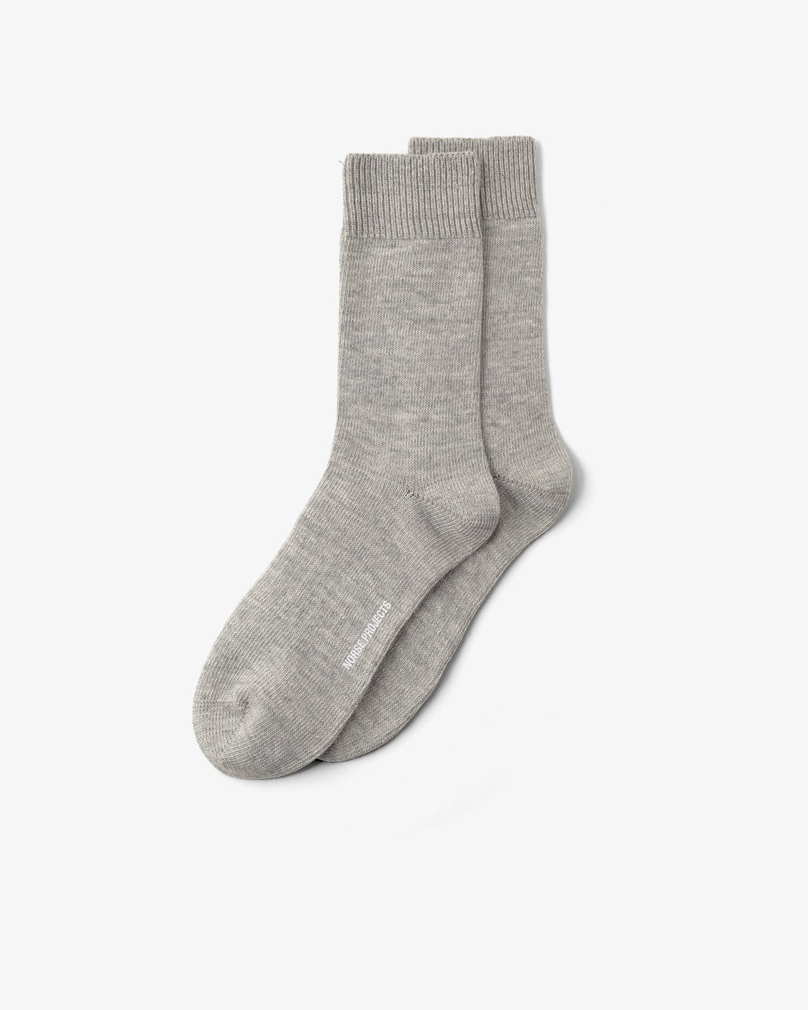 Bykle Heavy Cotton Twist Sock - Light Grey Melange