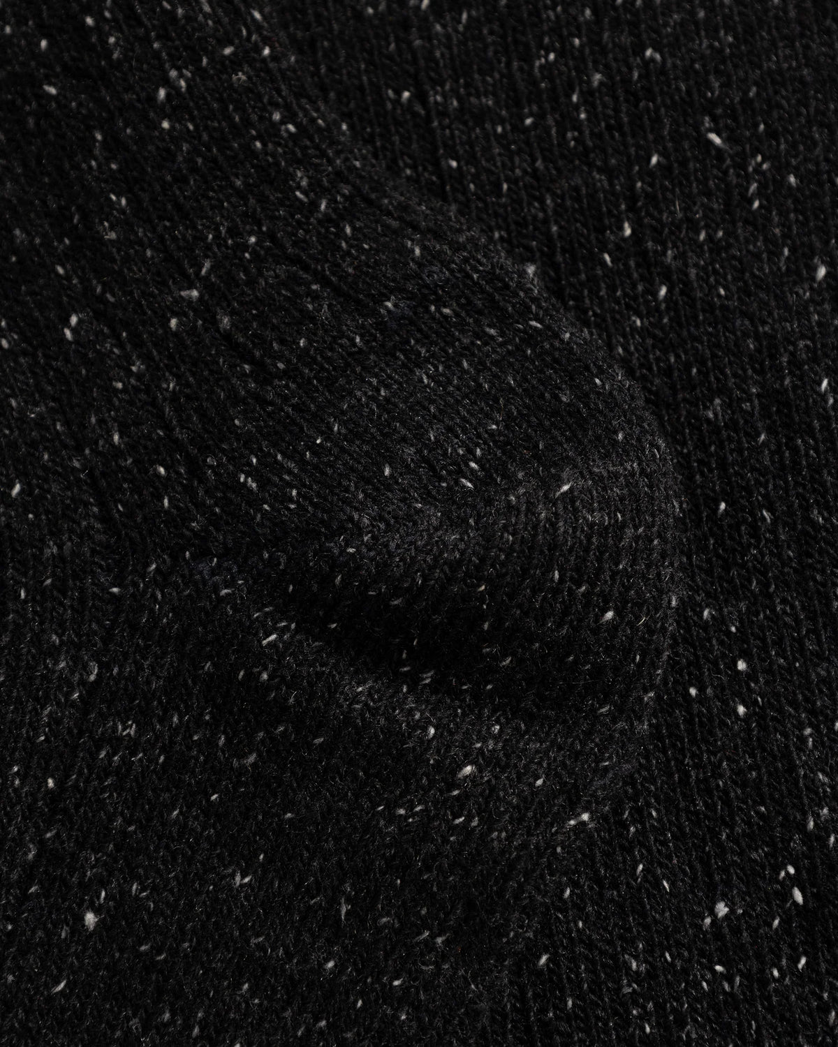 Bykle Neps Wool Rib Sock - Charcoal Melange