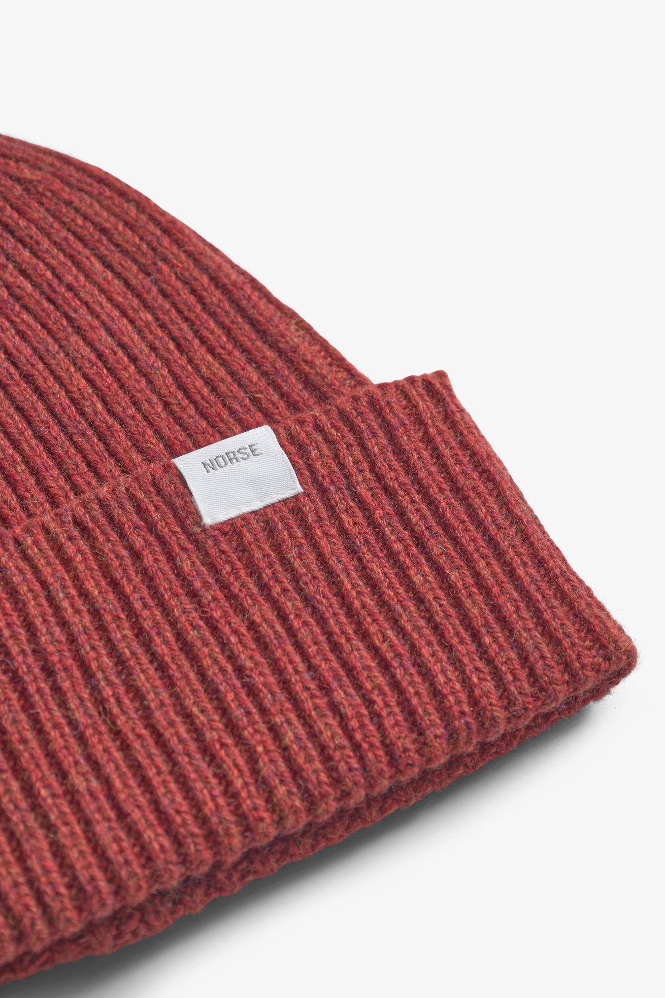 Norse Standard Merino Lambswool Beanie - Brick