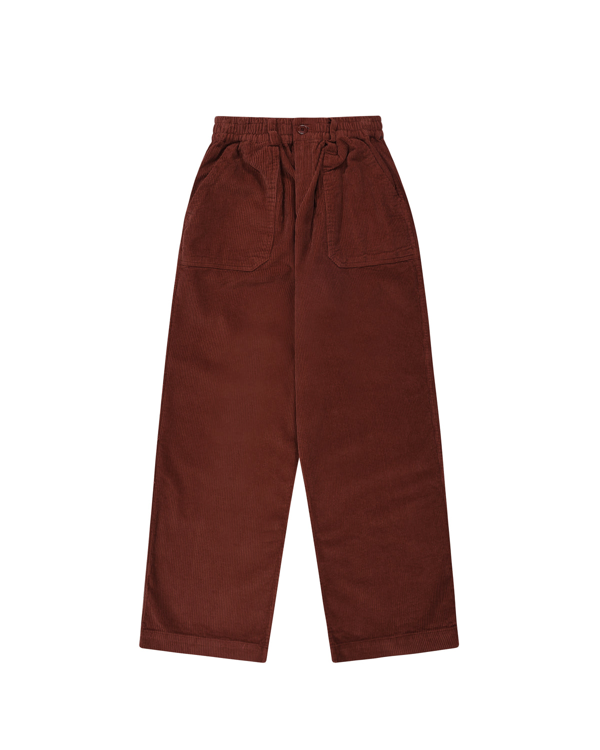 One Tuck Fatigue Corduroy Pants - Vintage Red