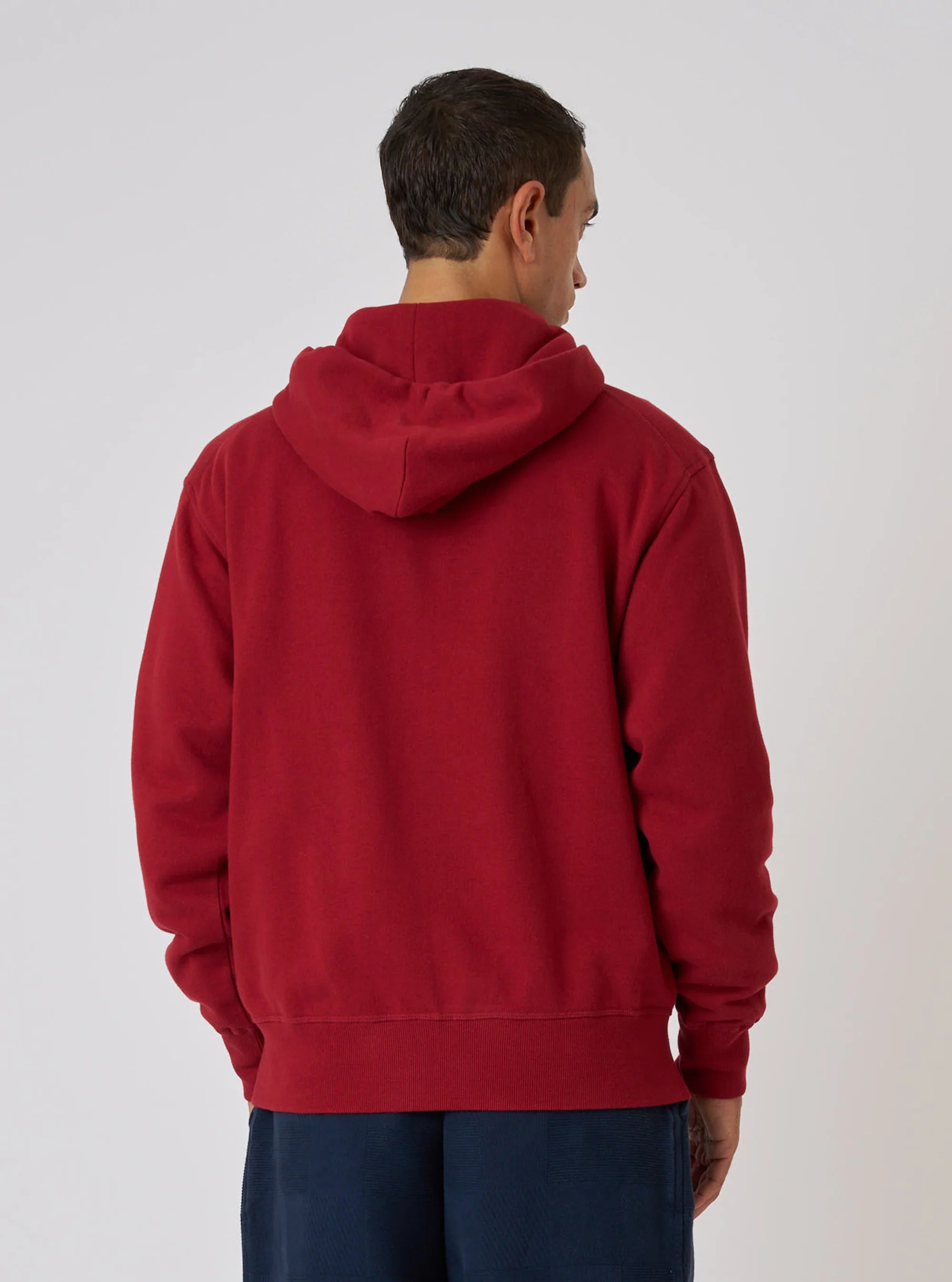 New York Hoody - Red Brush Back Sweat