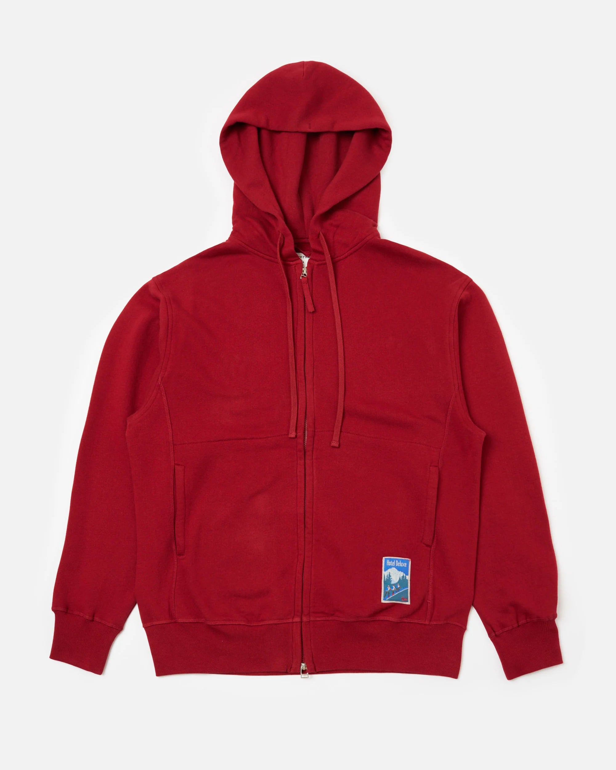 New York Hoody - Red Brush Back Sweat