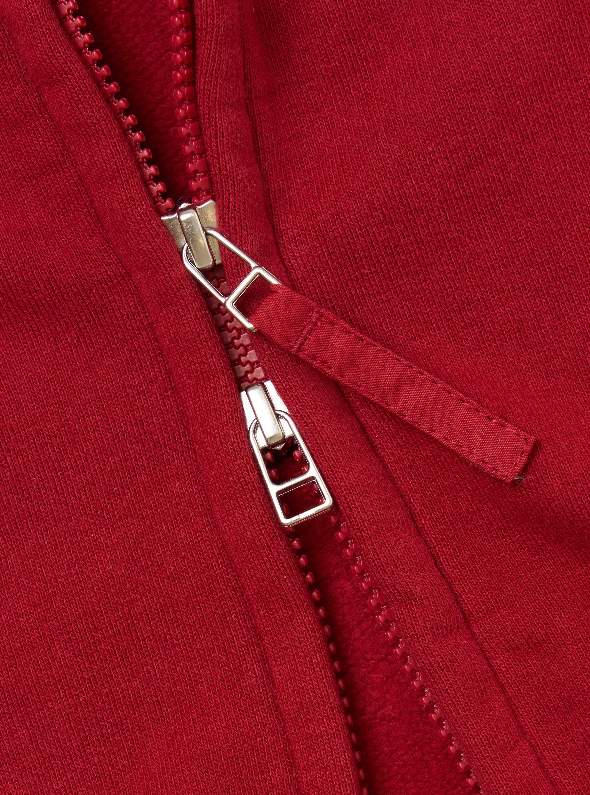 New York Hoody - Red Brush Back Sweat