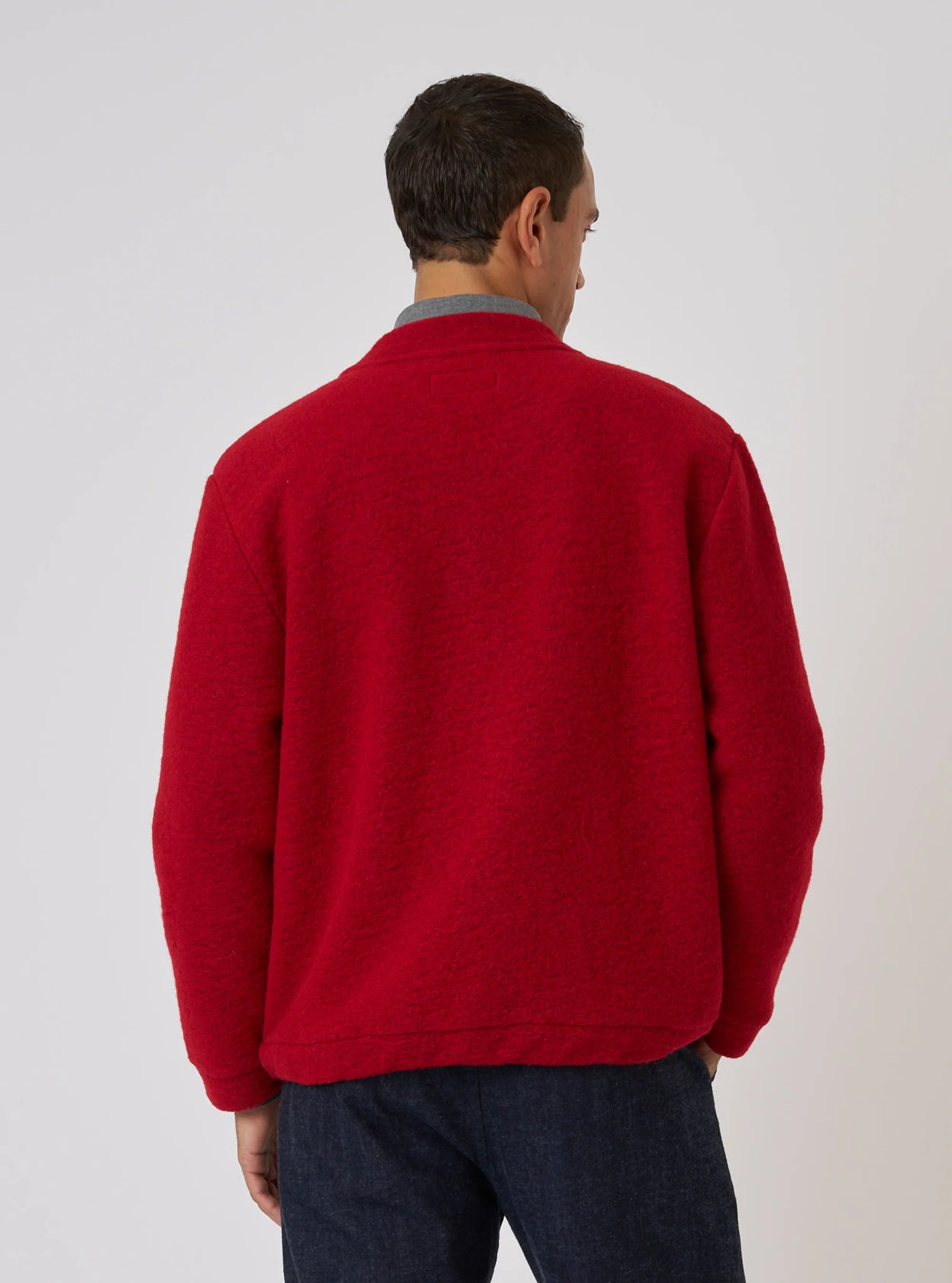 Wool Fleece Advance Cardigan - Red