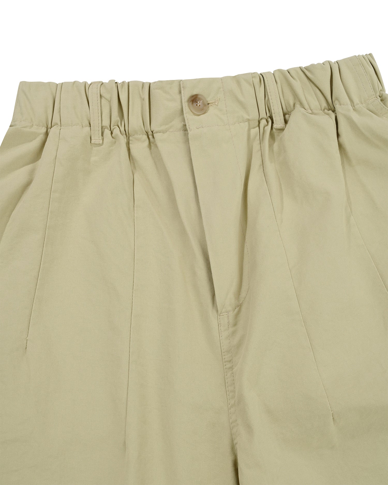 Pintuck Wide Chino Pants - Beige