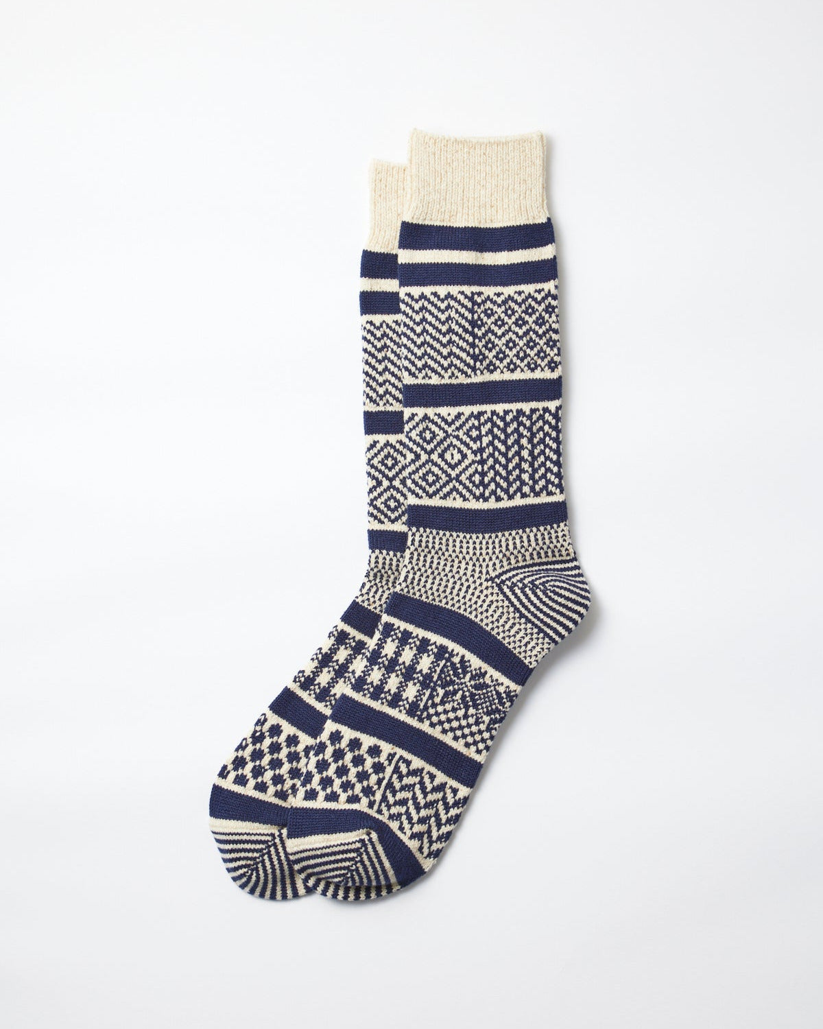 Multi Jacquard - Ivory Navy