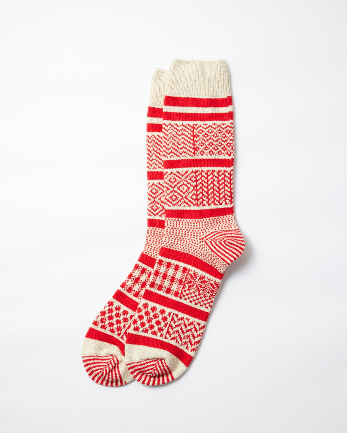 Multi Jacquard - Ivory Red