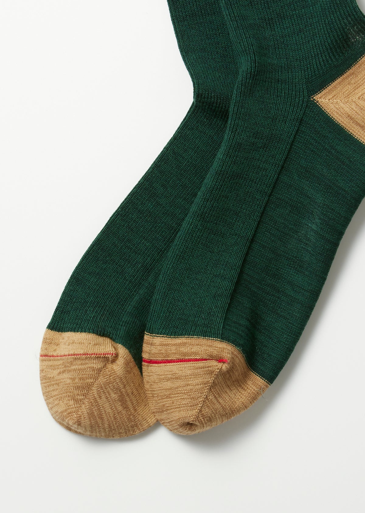 Organic Cotton & Recycle Polyester Ribbed Crew Socks