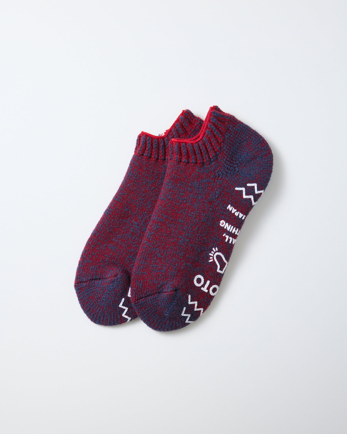 Pile Sockslipper - Deep Blue / Deep Red