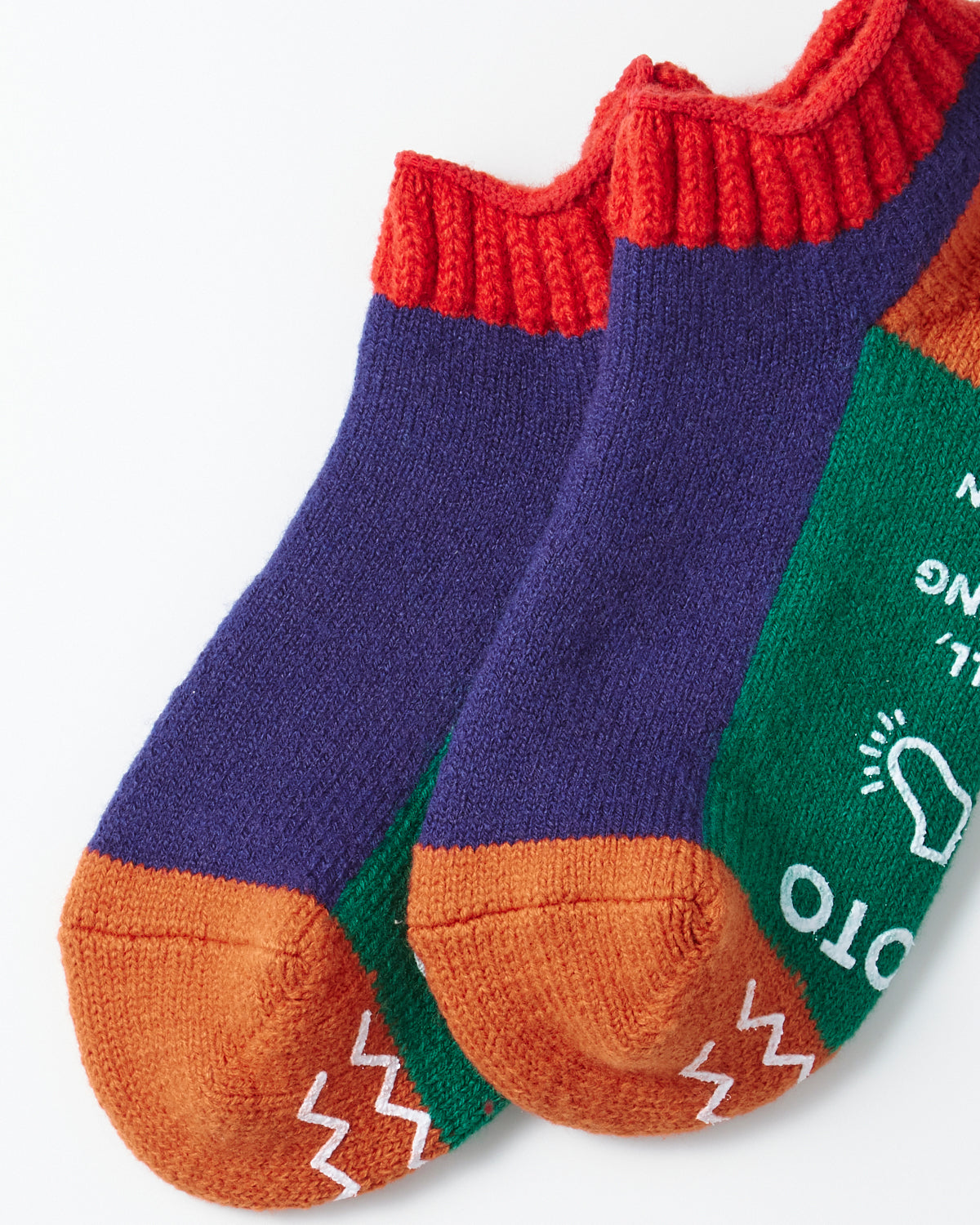 Pile Sockslipper - Red / Navy