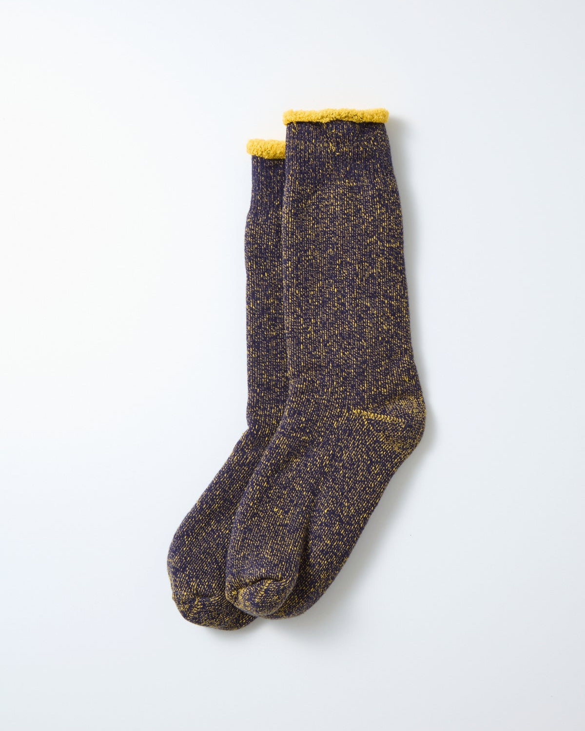 Reversible Pile Socks - Navy / Yellow