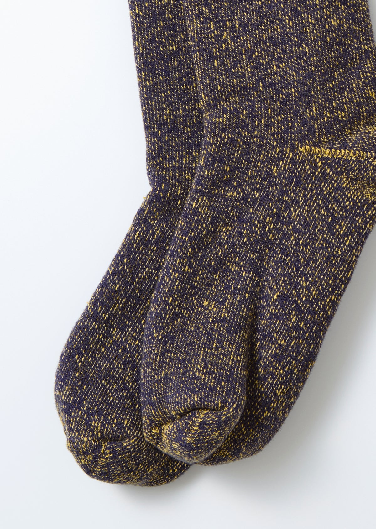 Reversible Pile Socks - Navy / Yellow