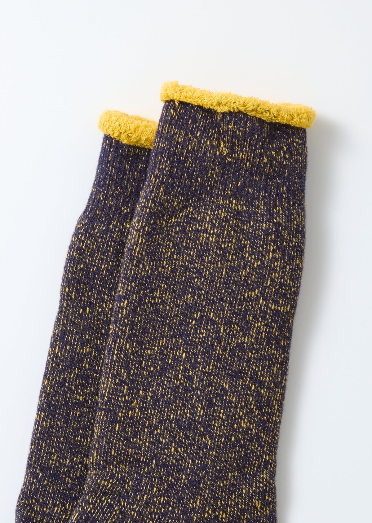 Reversible Pile Socks - Navy / Yellow