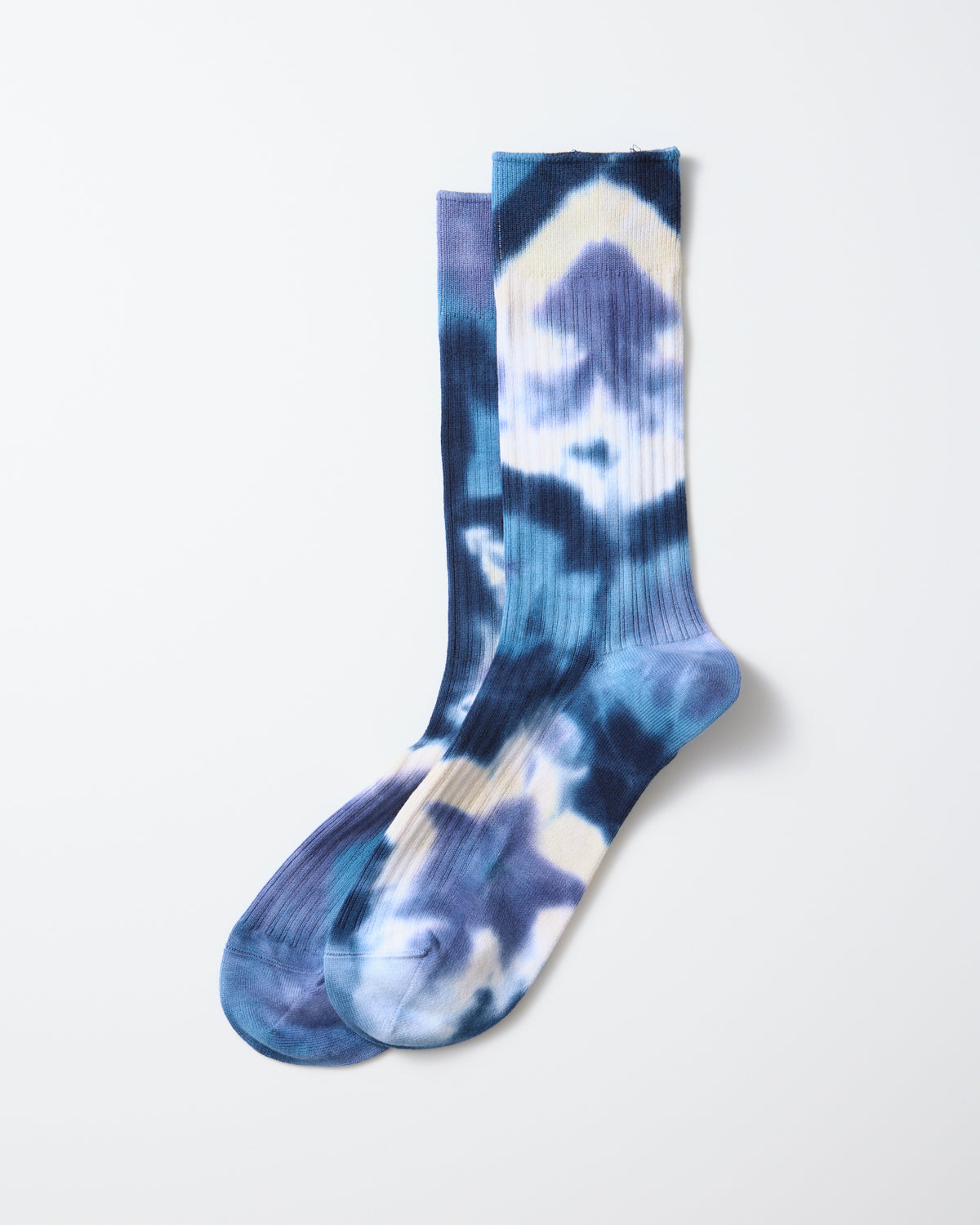 R1648 Tie Dye Swedish Socks - Indigo Navy