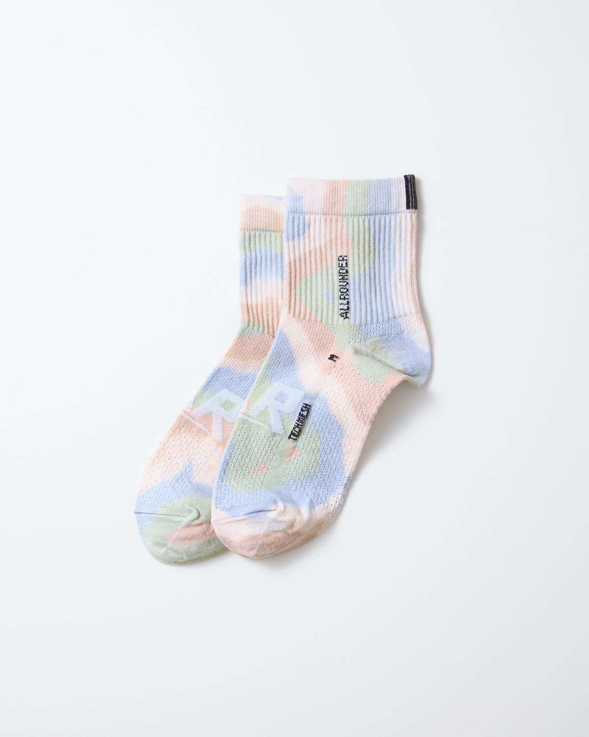 R1654 All Around Short Tech Mesh Tie Dye - Green/Blue/Beige