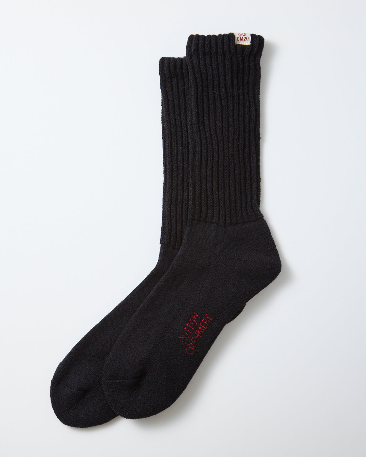 Everyday Cashmere Loose Pile Crew Socks - Black