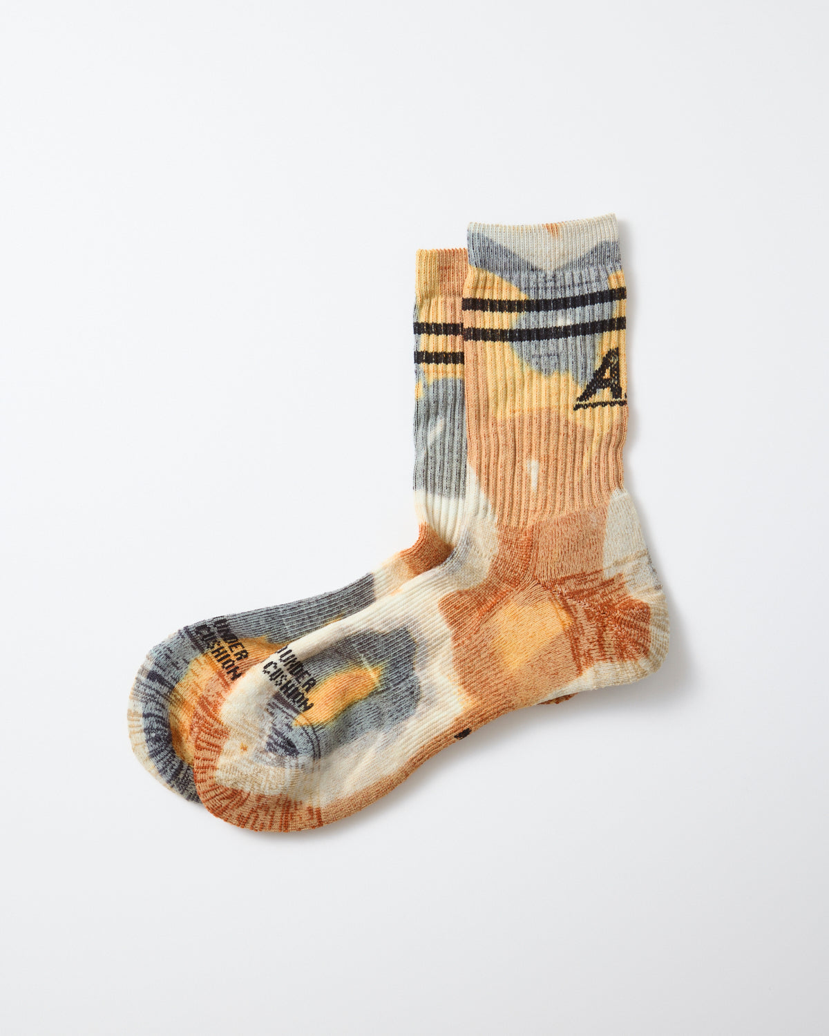 Allrounder Merino Cushion Tie Dye Socks - Yellow / Terracota