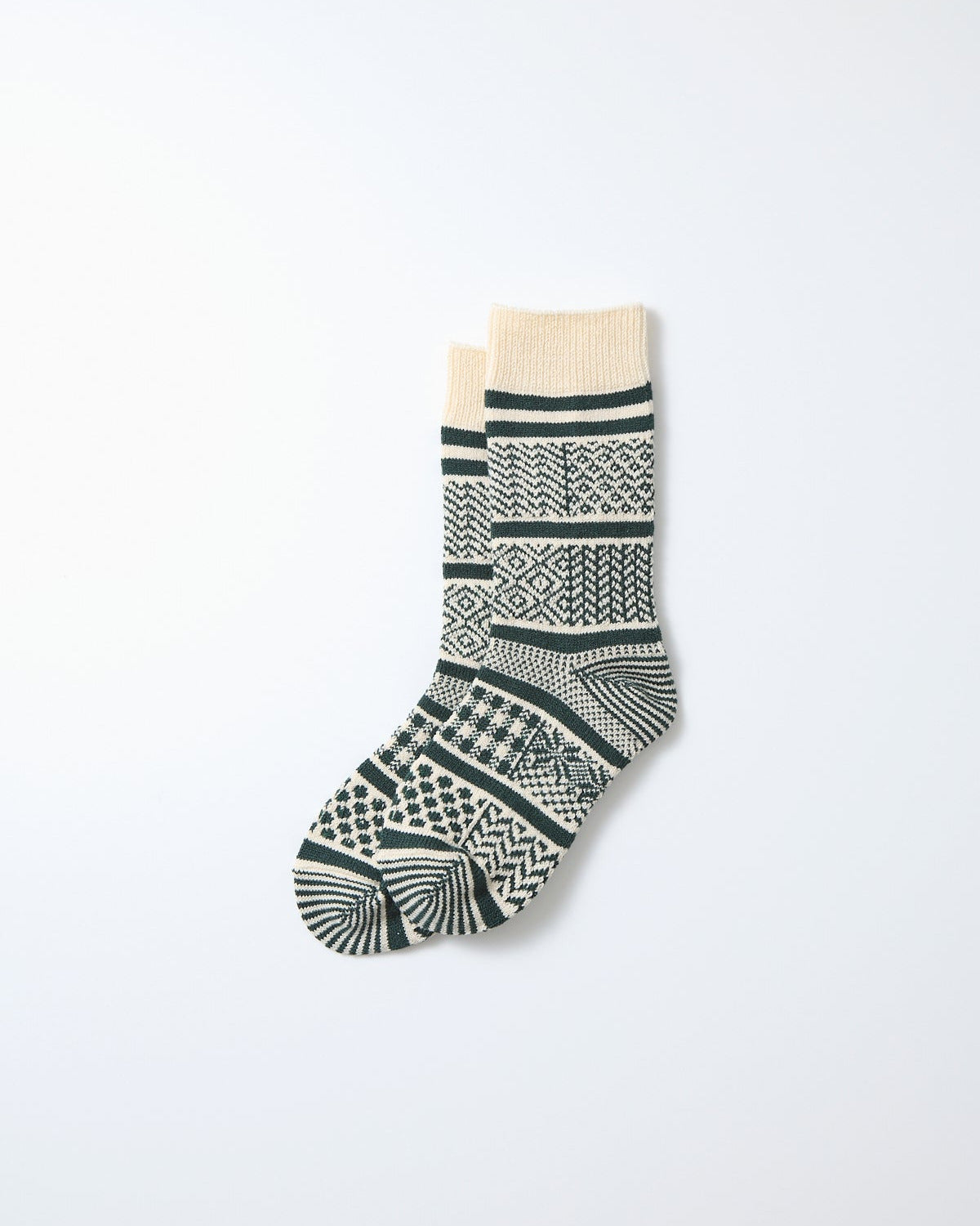 Kids Multi Jacquard - Ivory / Dark Green