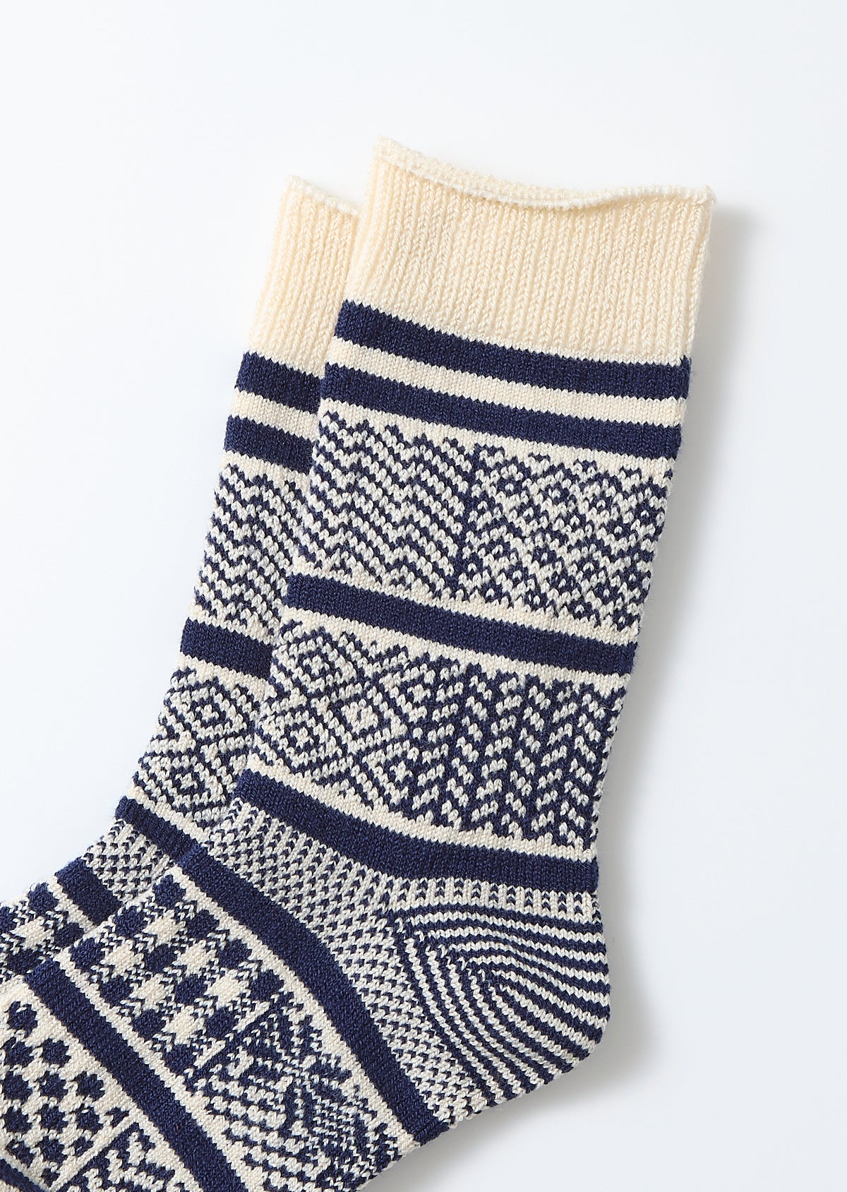Kids Multi Jacquard - Ivory / Navy