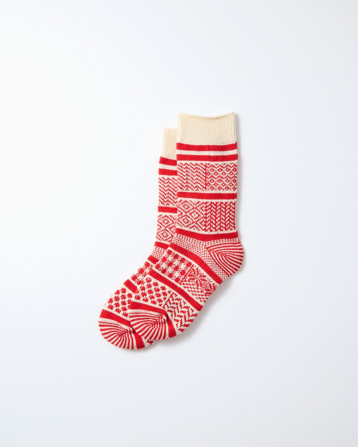 Kids Multi Jacquard - Ivory / Red