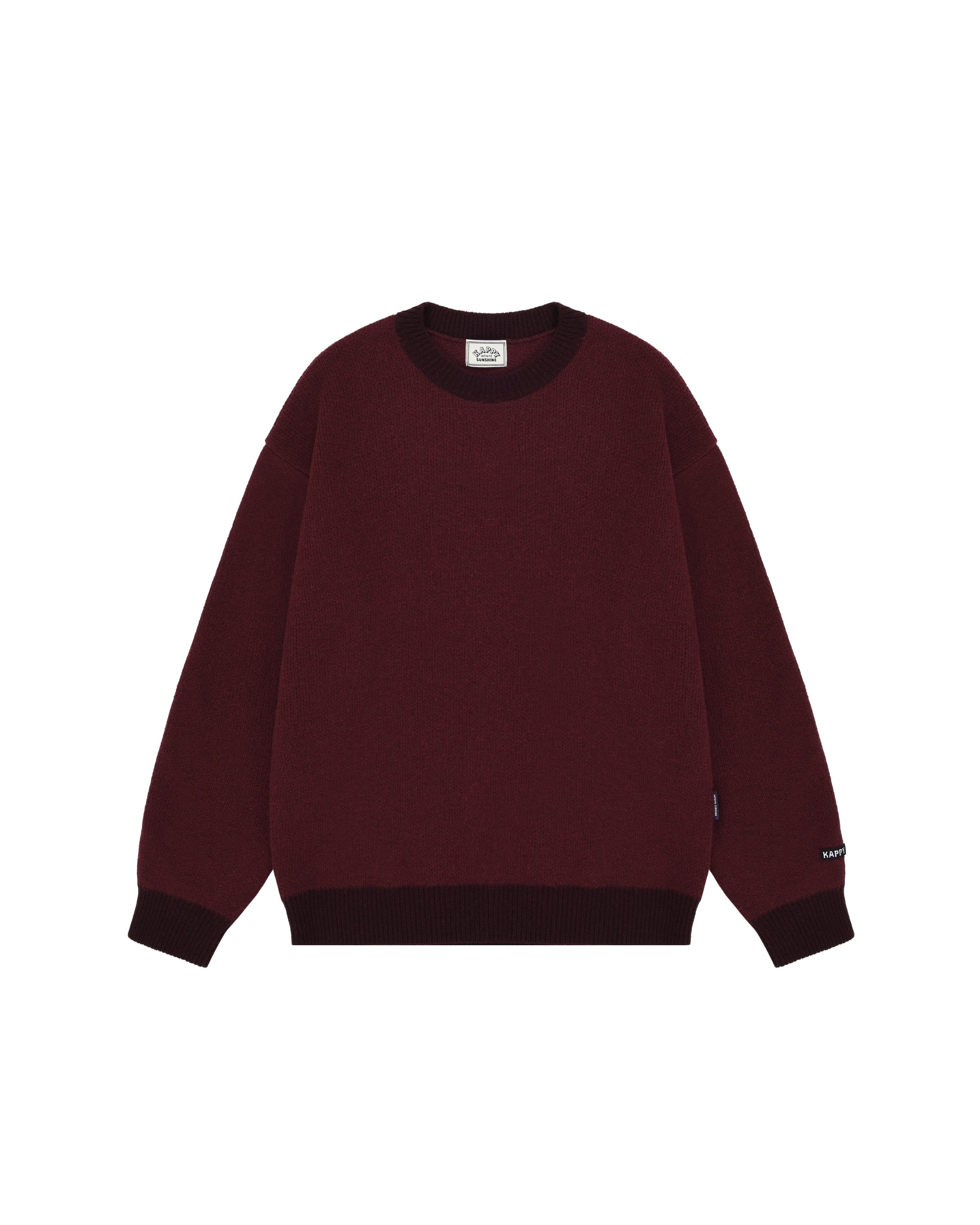 Ringer Round Wool Knit - Red
