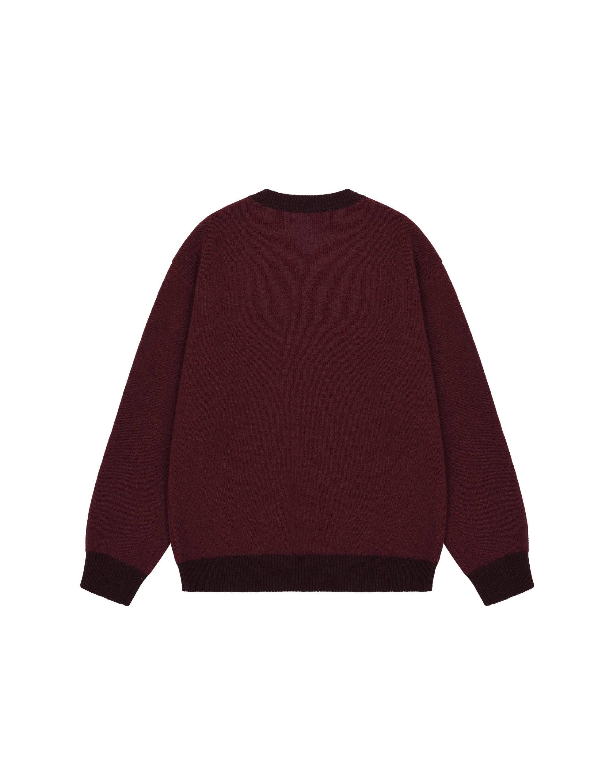 Ringer Round Wool Knit - Red