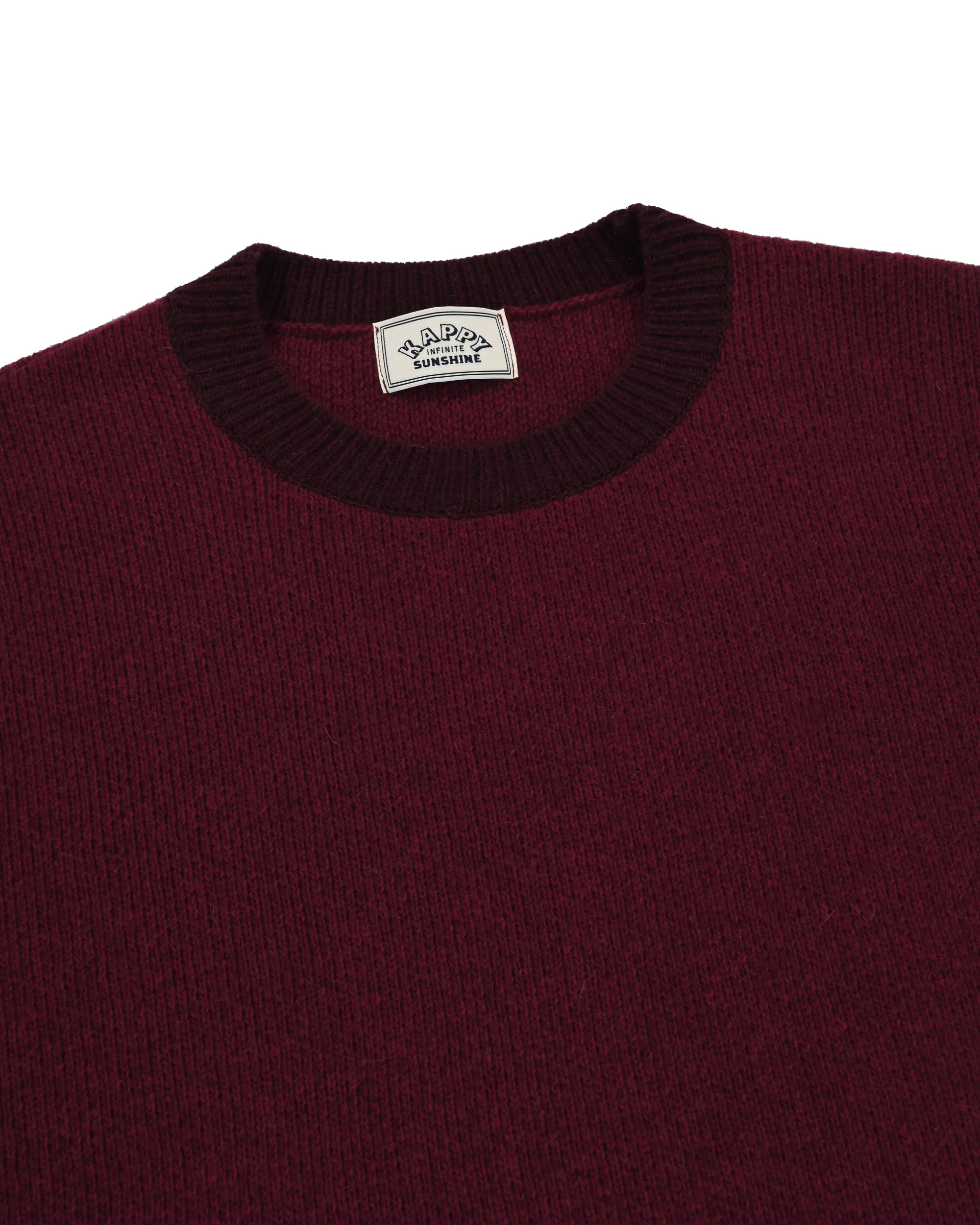 Ringer Round Wool Knit - Red