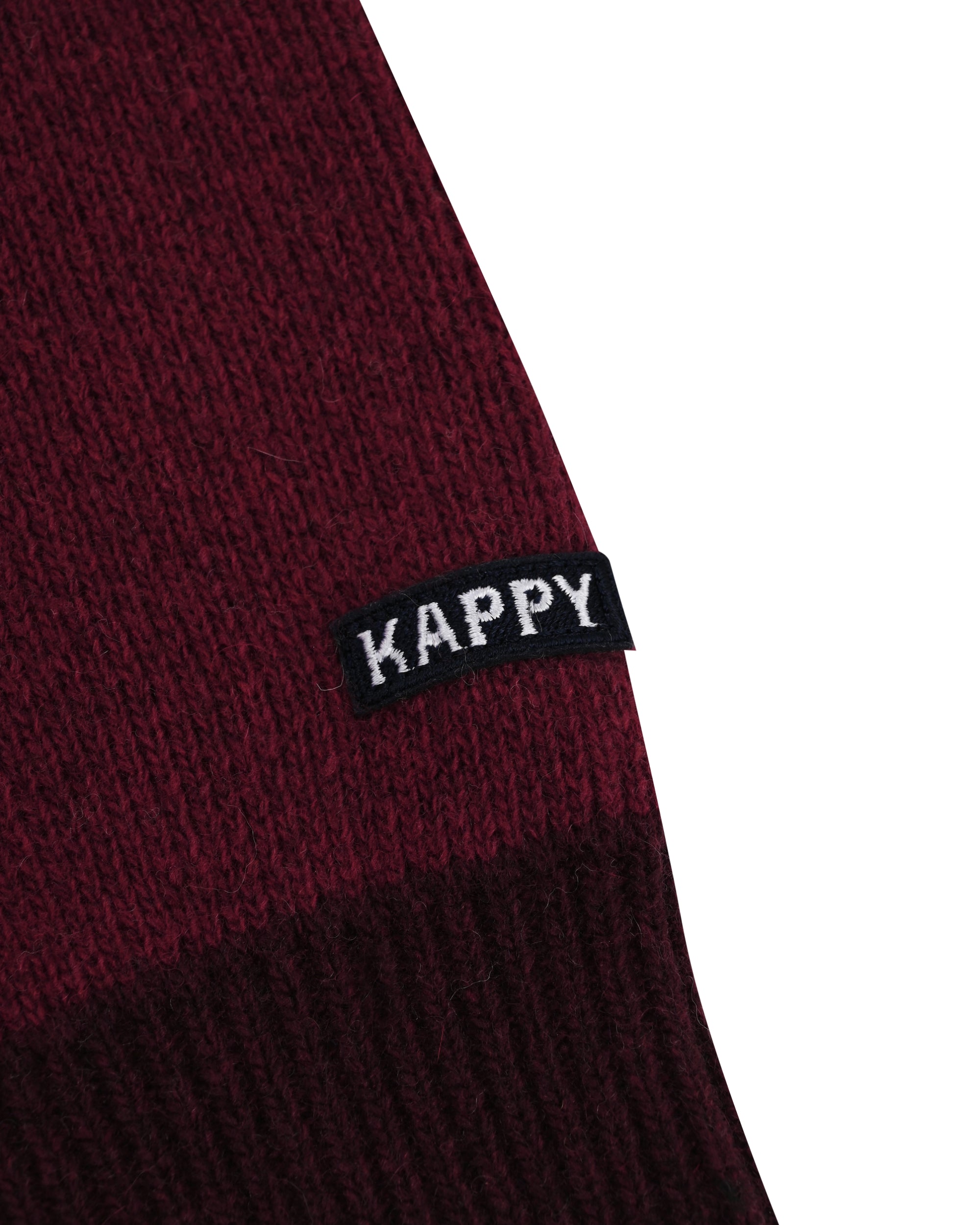 Ringer Round Wool Knit - Red