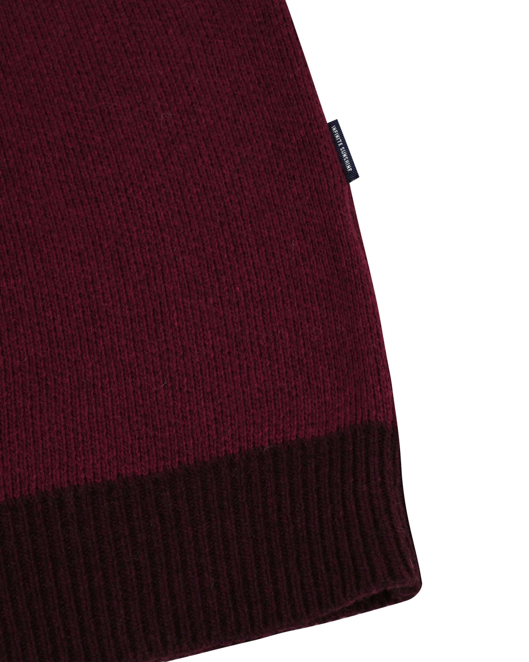Ringer Round Wool Knit - Red