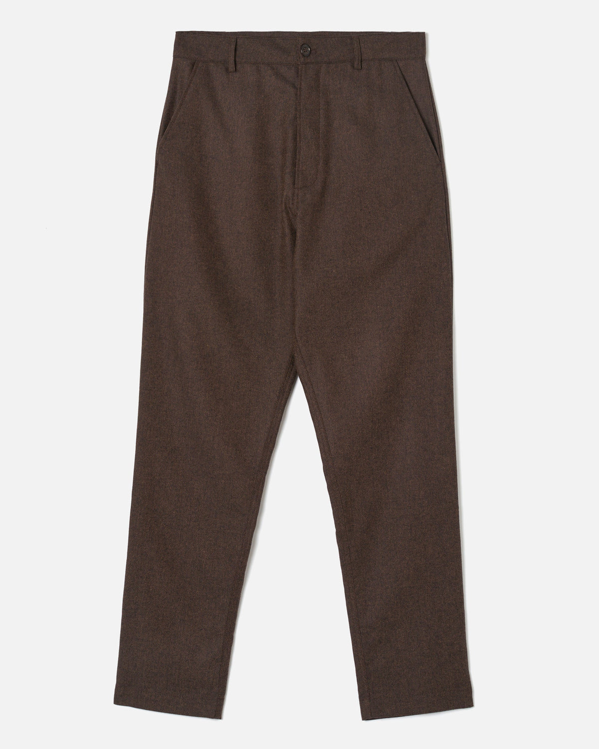 Recycled Italian Tweed Military Chino -  Brown