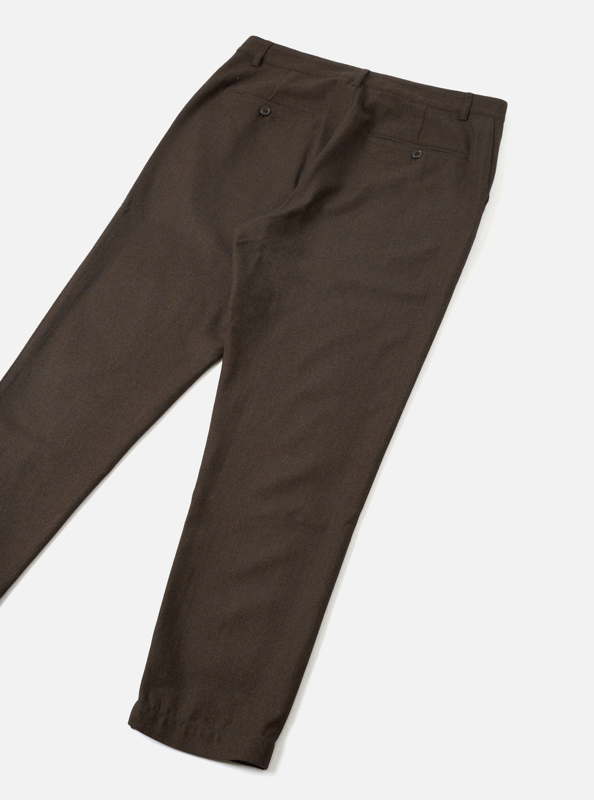 Recycled Italian Tweed Military Chino -  Brown
