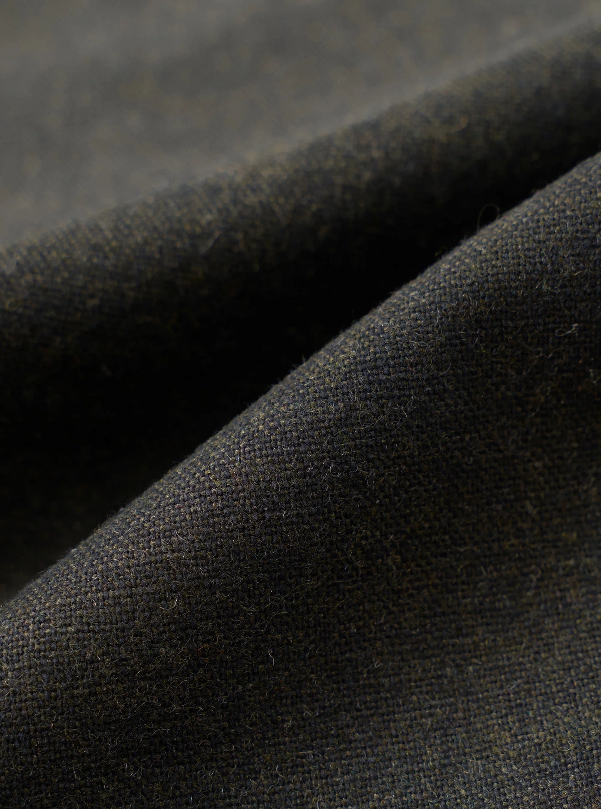 Recycled Italian Tweed Military Chino - Olive