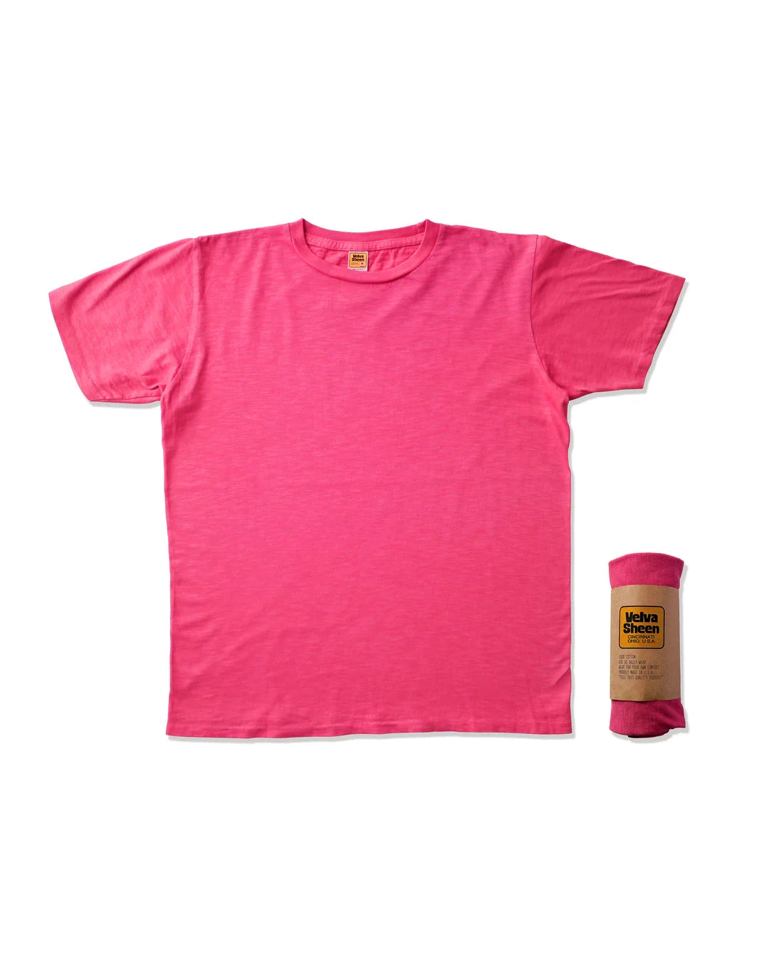 Rolled Regular Cotton SS T-Shirt -  Phoenix Red