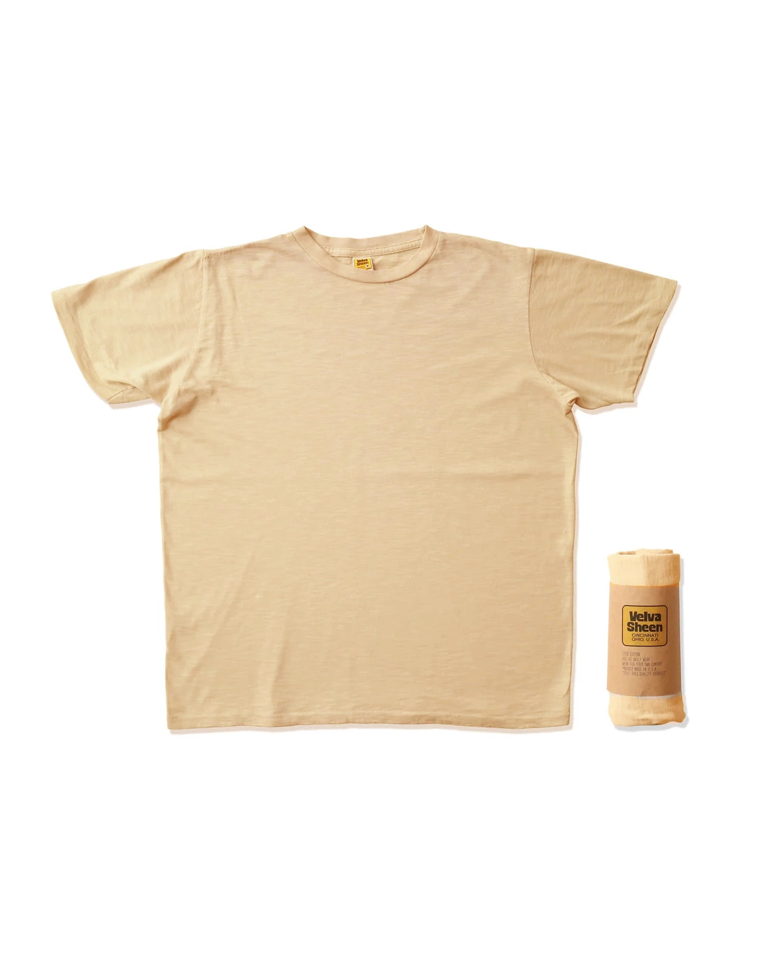 Rolled Regular Cotton SS T-Shirt -  Smokey Beige