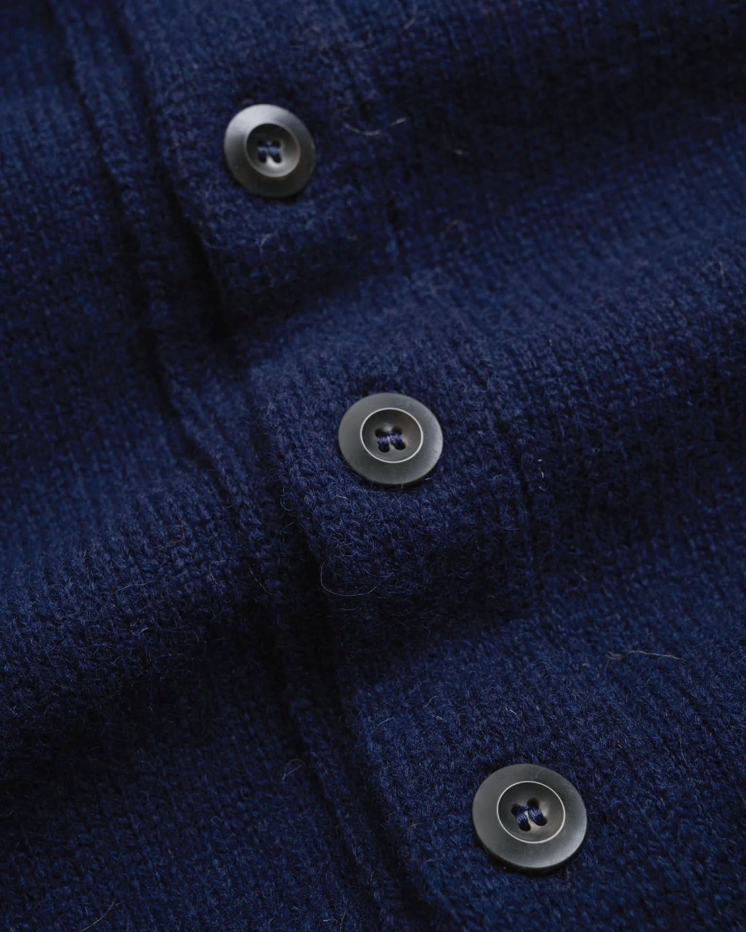 Shaggy Bear - Shawl Cardigan - Deep Blue