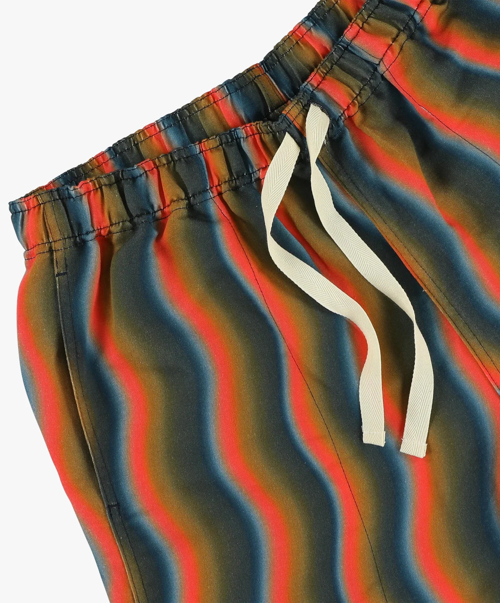 Smiling Shorts - Cognac Wave Hemp Print