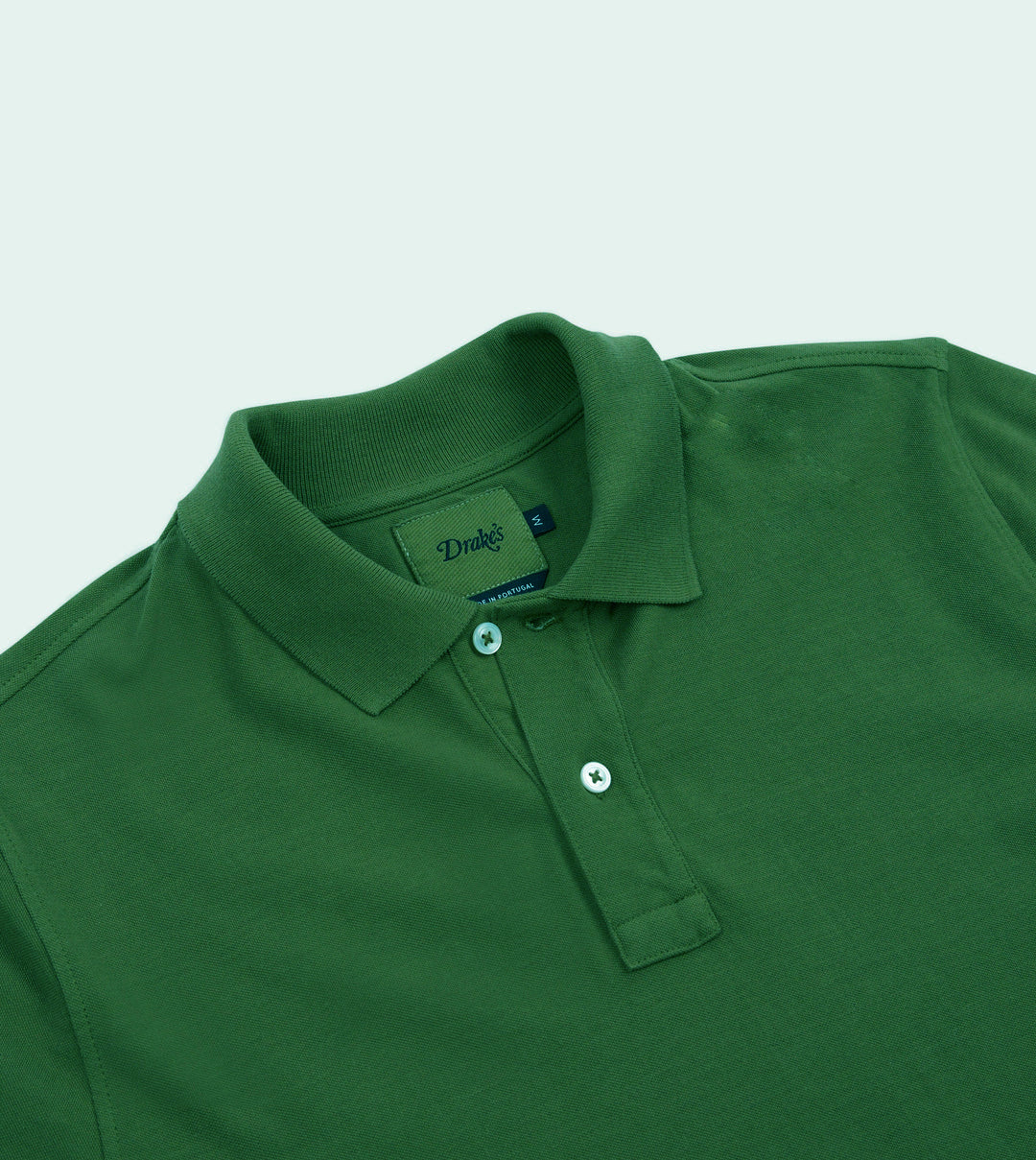 SS Washed Pique Polo - Green