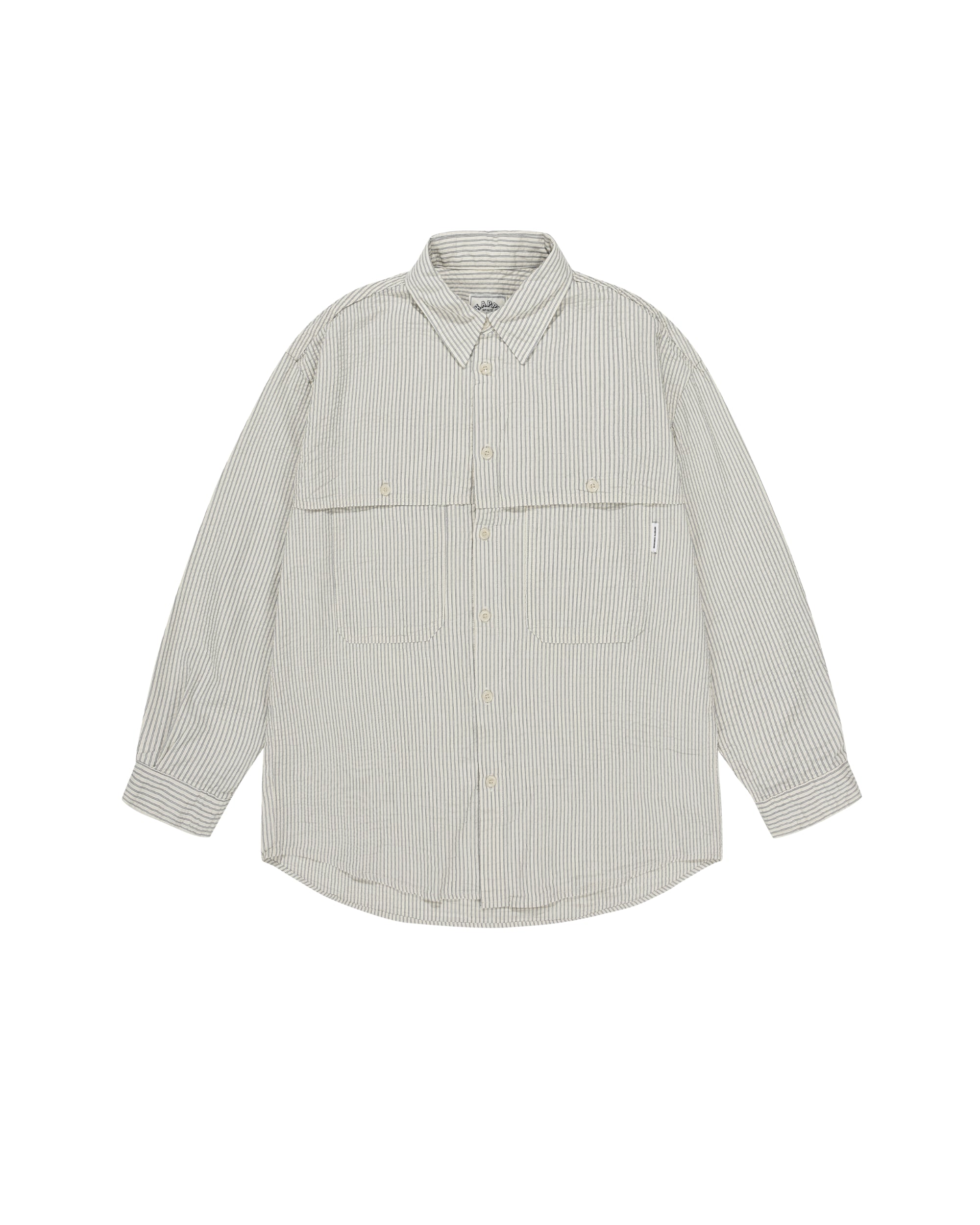Stripe Pocket Work Shirt - Ivory