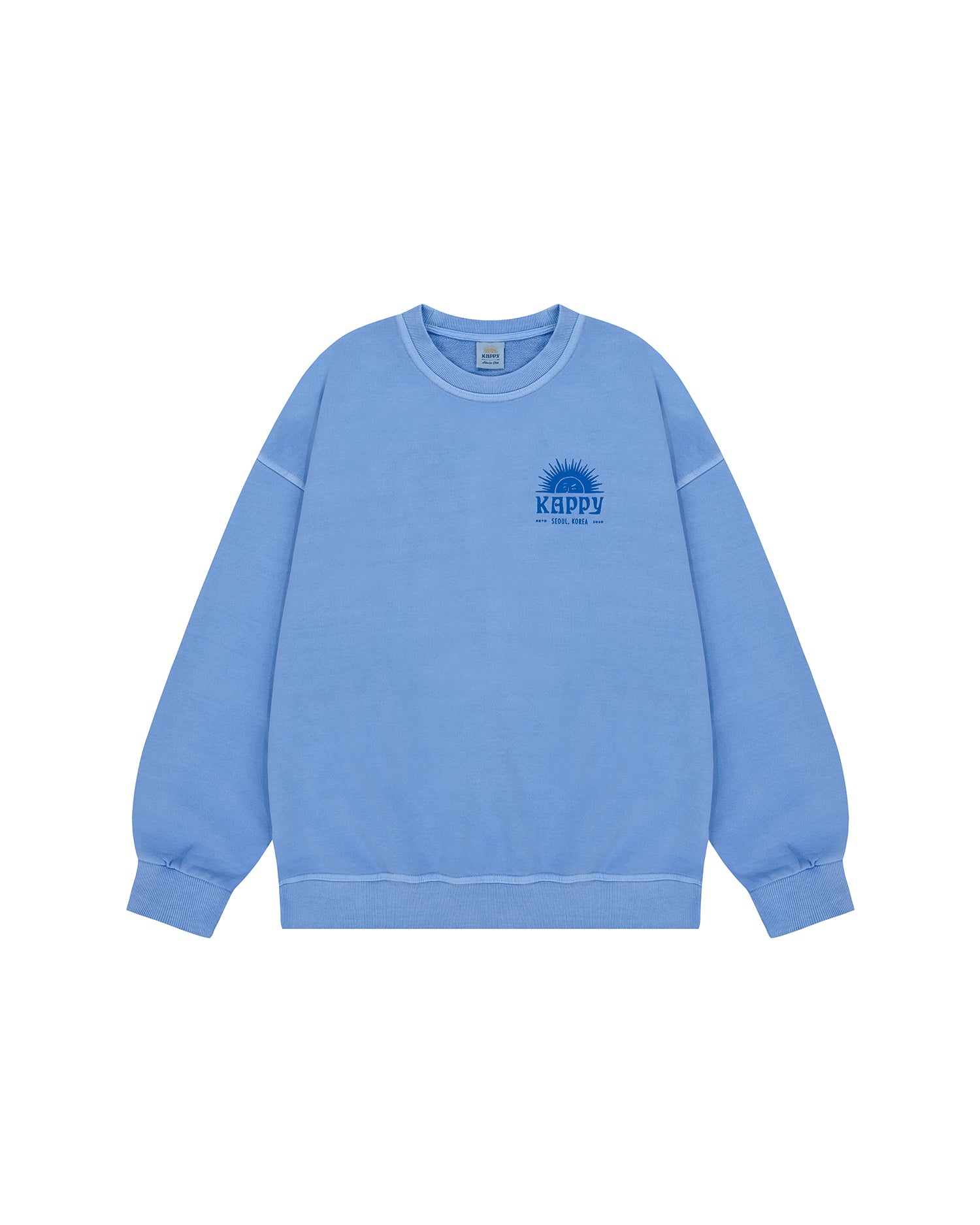 Sunny Wink Pigment Sweatshirt - Sky Blue