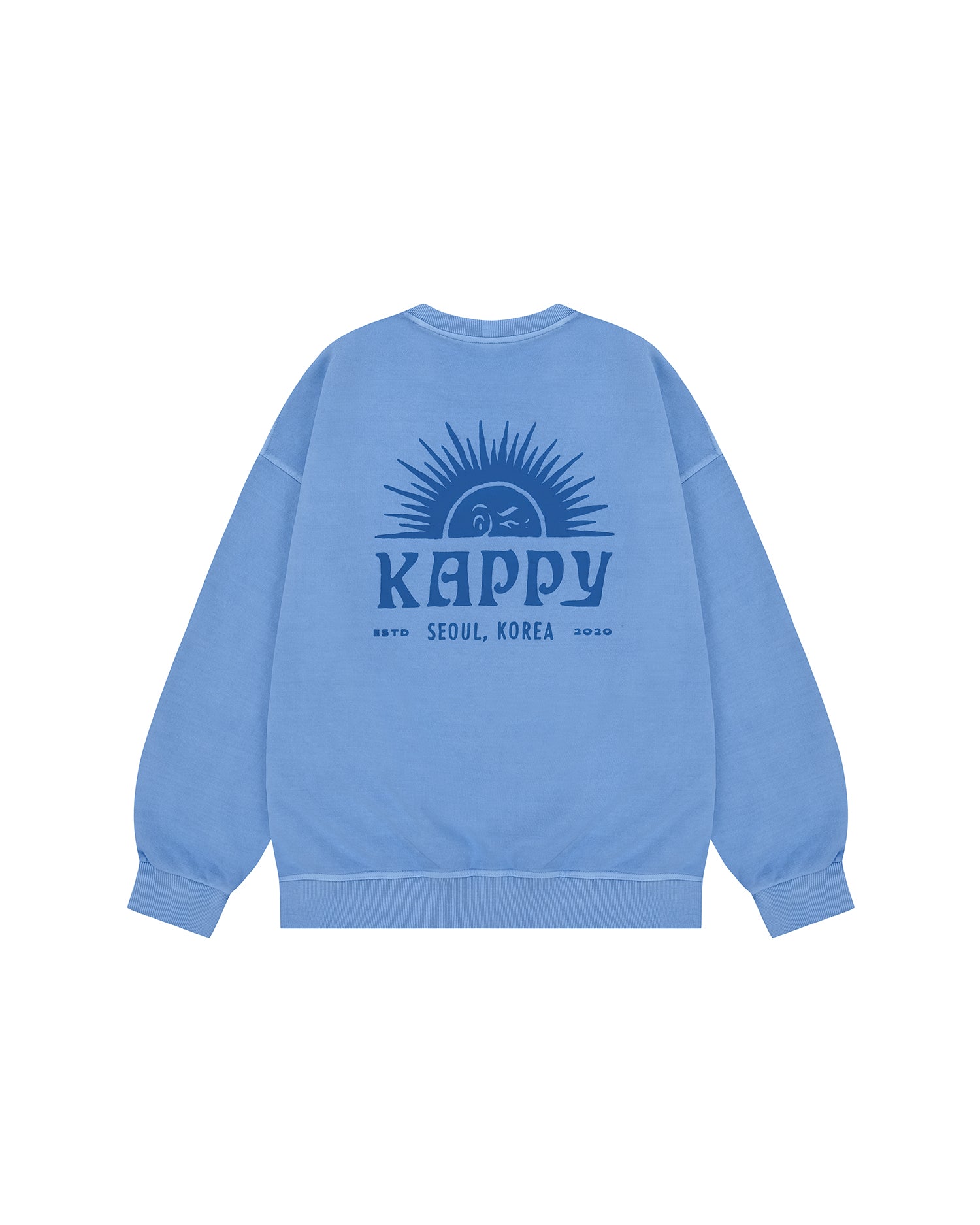 Sunny Wink Pigment Sweatshirt - Sky Blue