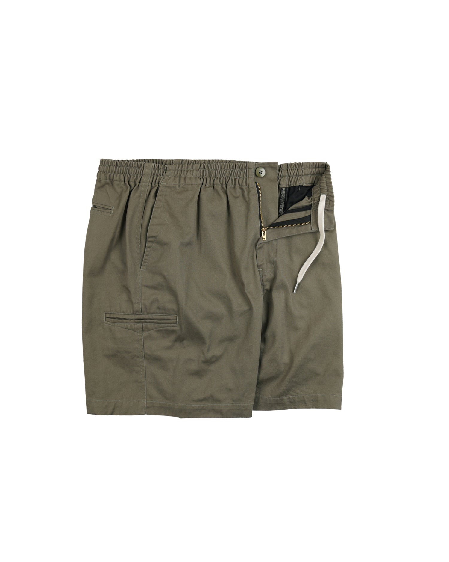Washed Officer Chino shorts - Mud
