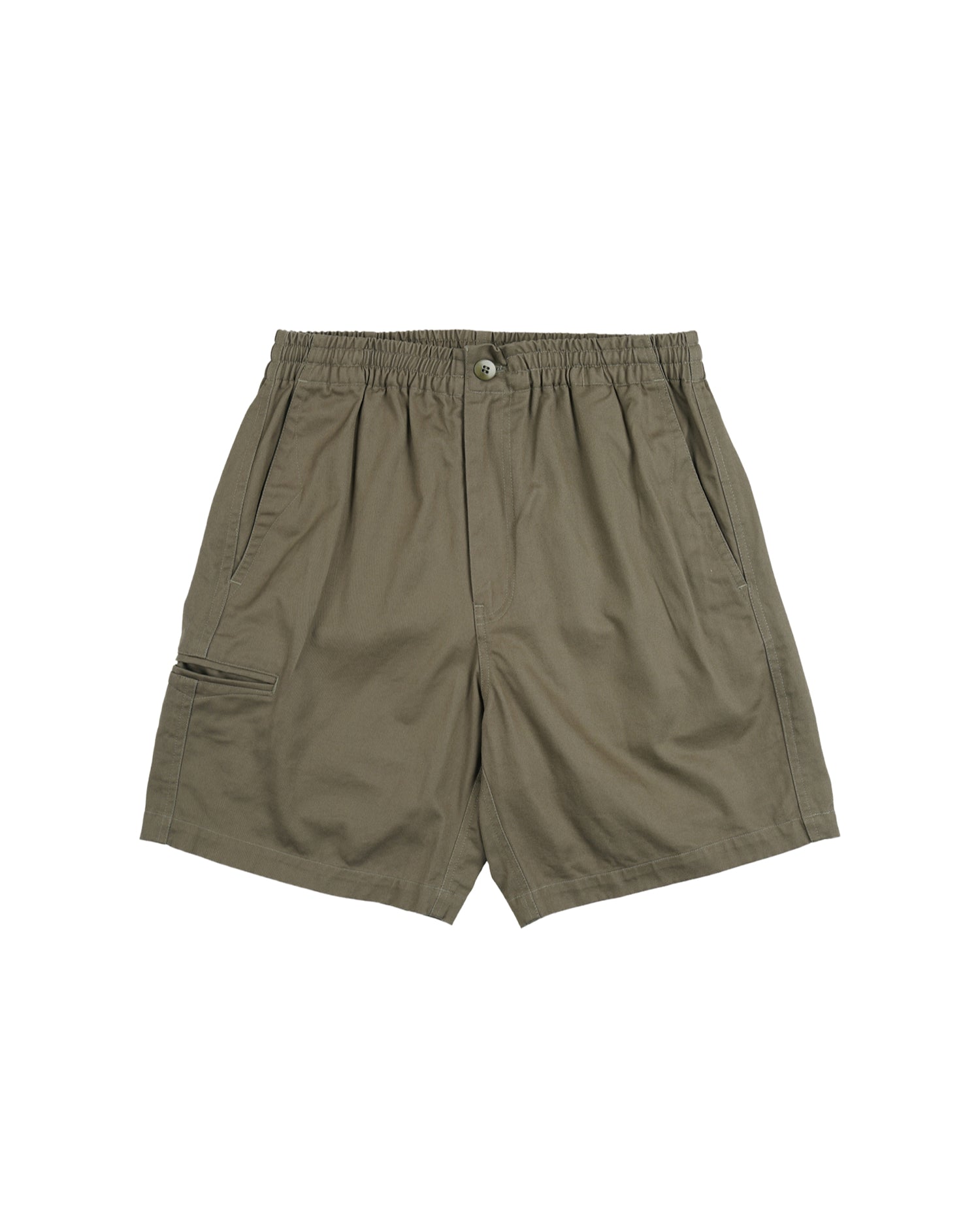 Washed Officer Chino shorts - Mud