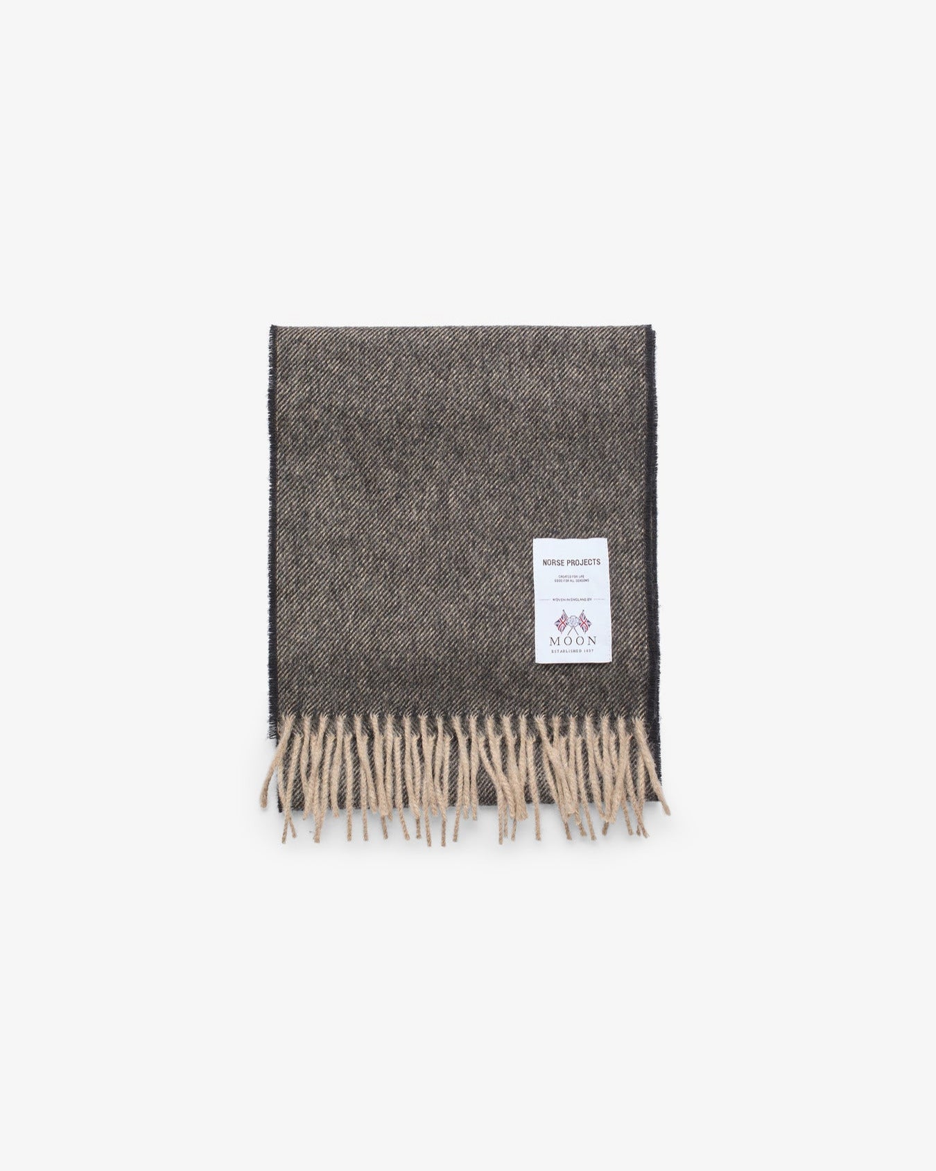 Moon Lambswool Scarf - Seal Brown