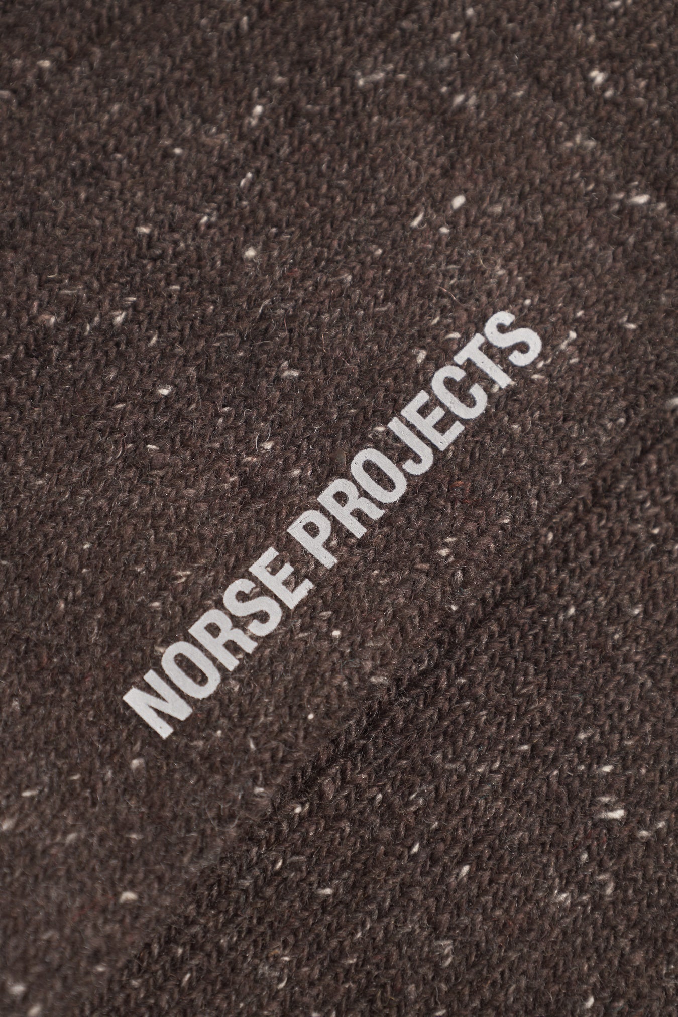 Bjarki Neps Wool Ribs Socks - Seal Brown