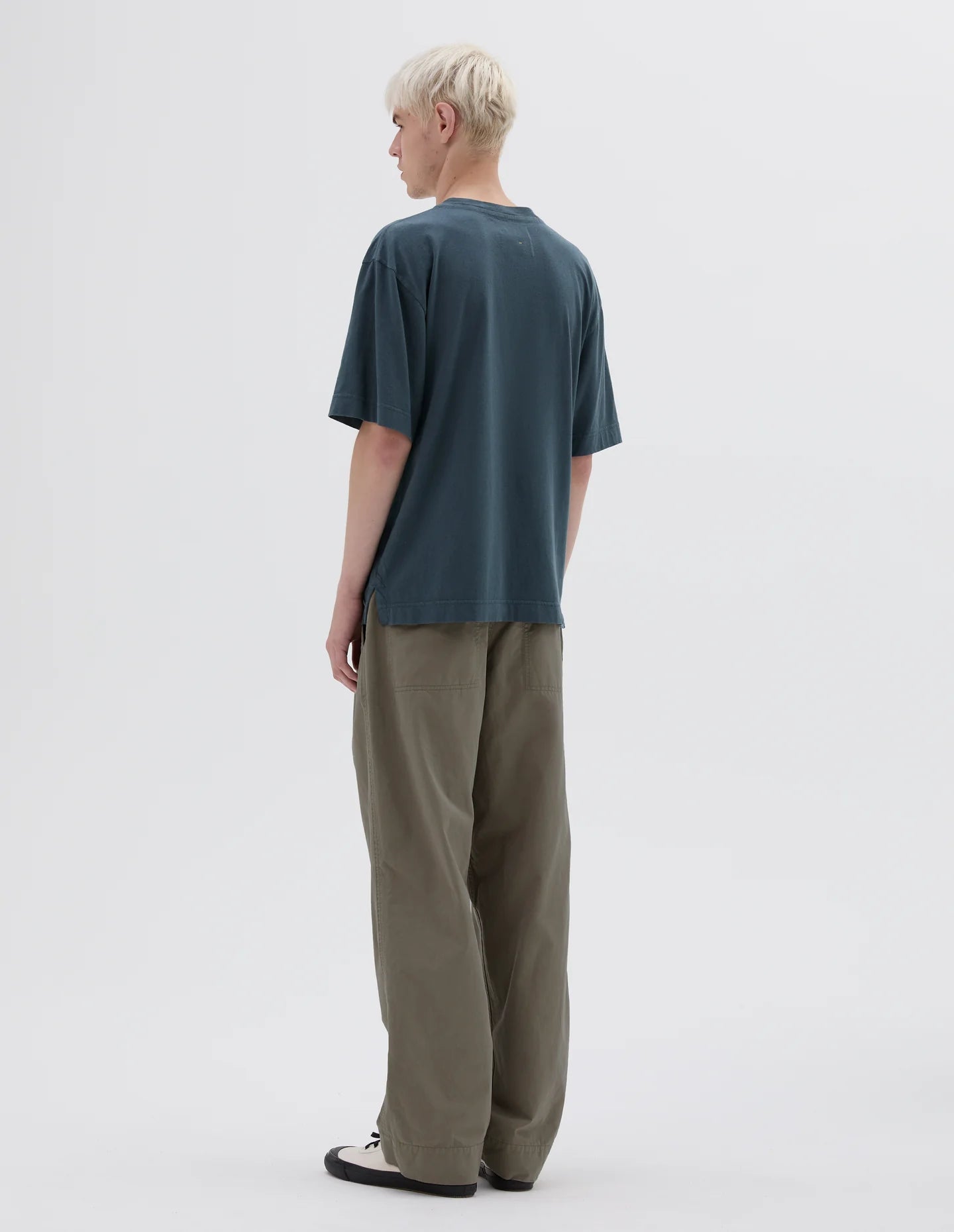 Simple T-shirt Organic Cotton Linen Jersey - Mineral Blue