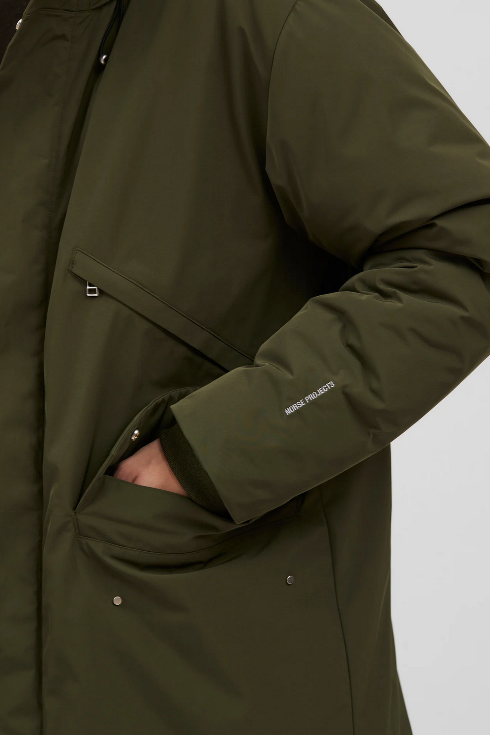 Stavanger Military Nylon Insulated Parka - Army Green