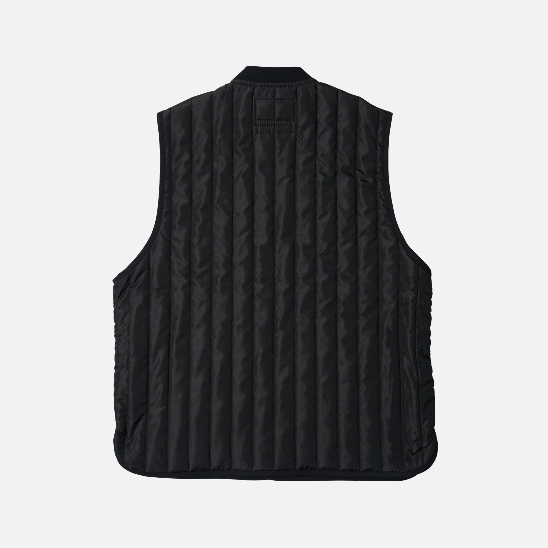 Stripe Quilt Mil Liner Vest - Black