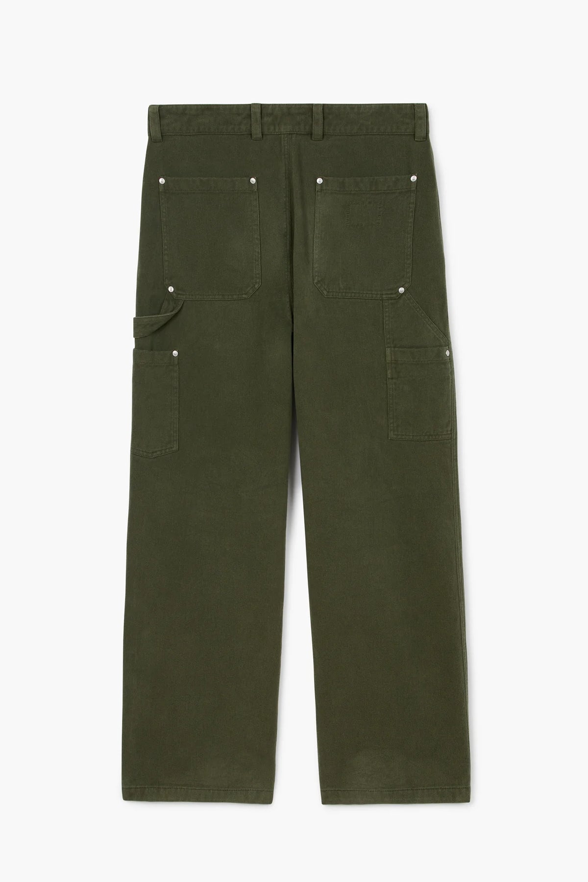 Pantalon Soft Single Knee - Twill De Coton 'Peached' - Vert Foncé